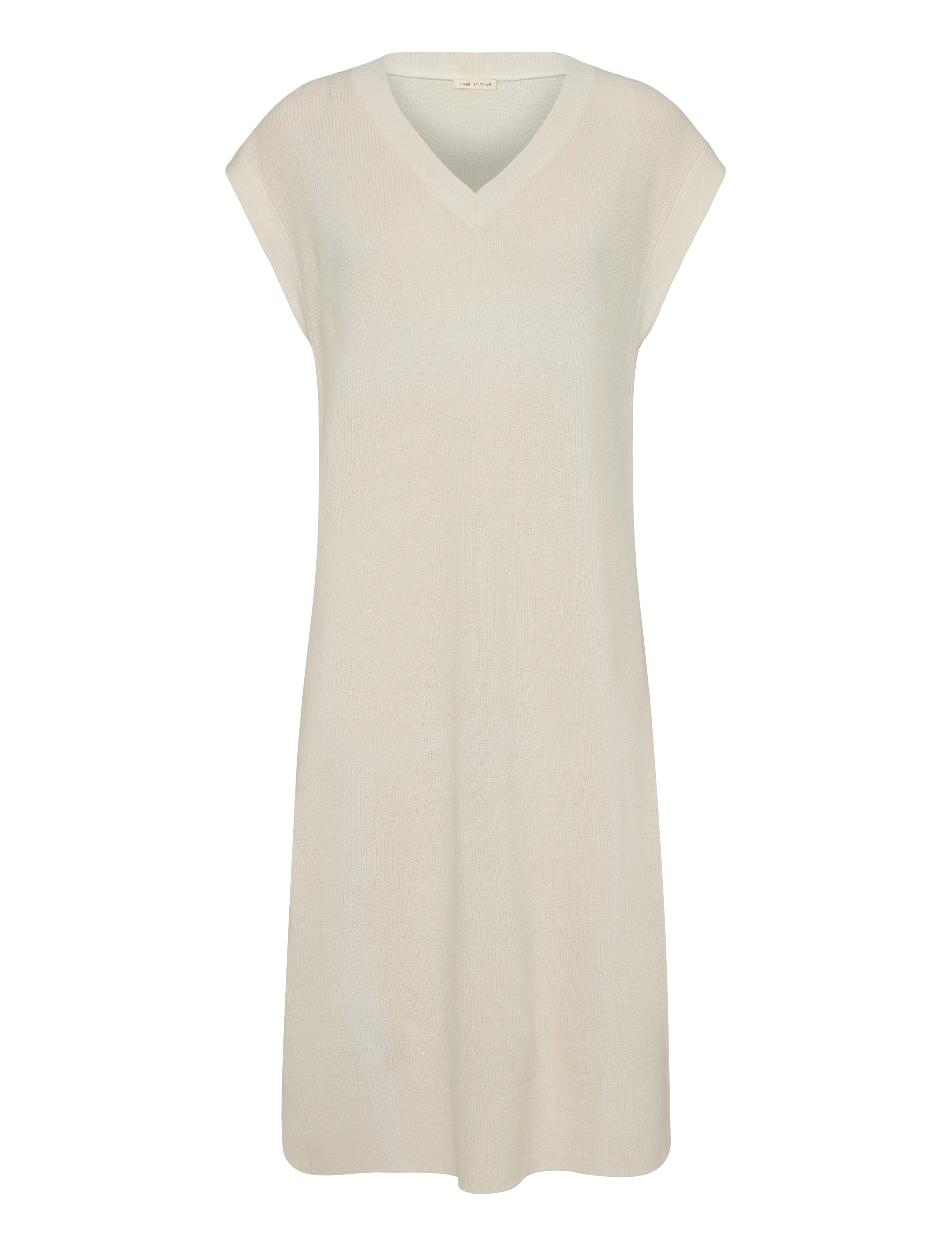 ESME STUDIOS Esjune No Sleeve Kleid Knit Cream - S - Damen
