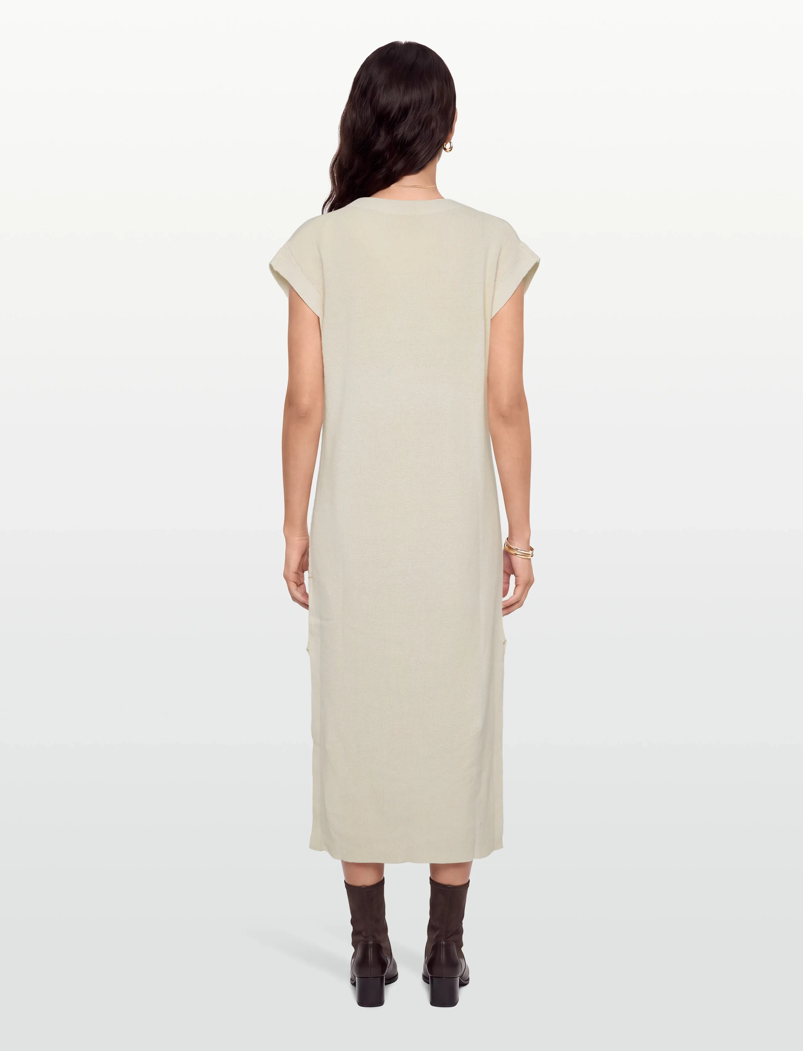 Esme Studios - ESJune No Sleeve Dress Knit - megztos suknelės - pristine - 4