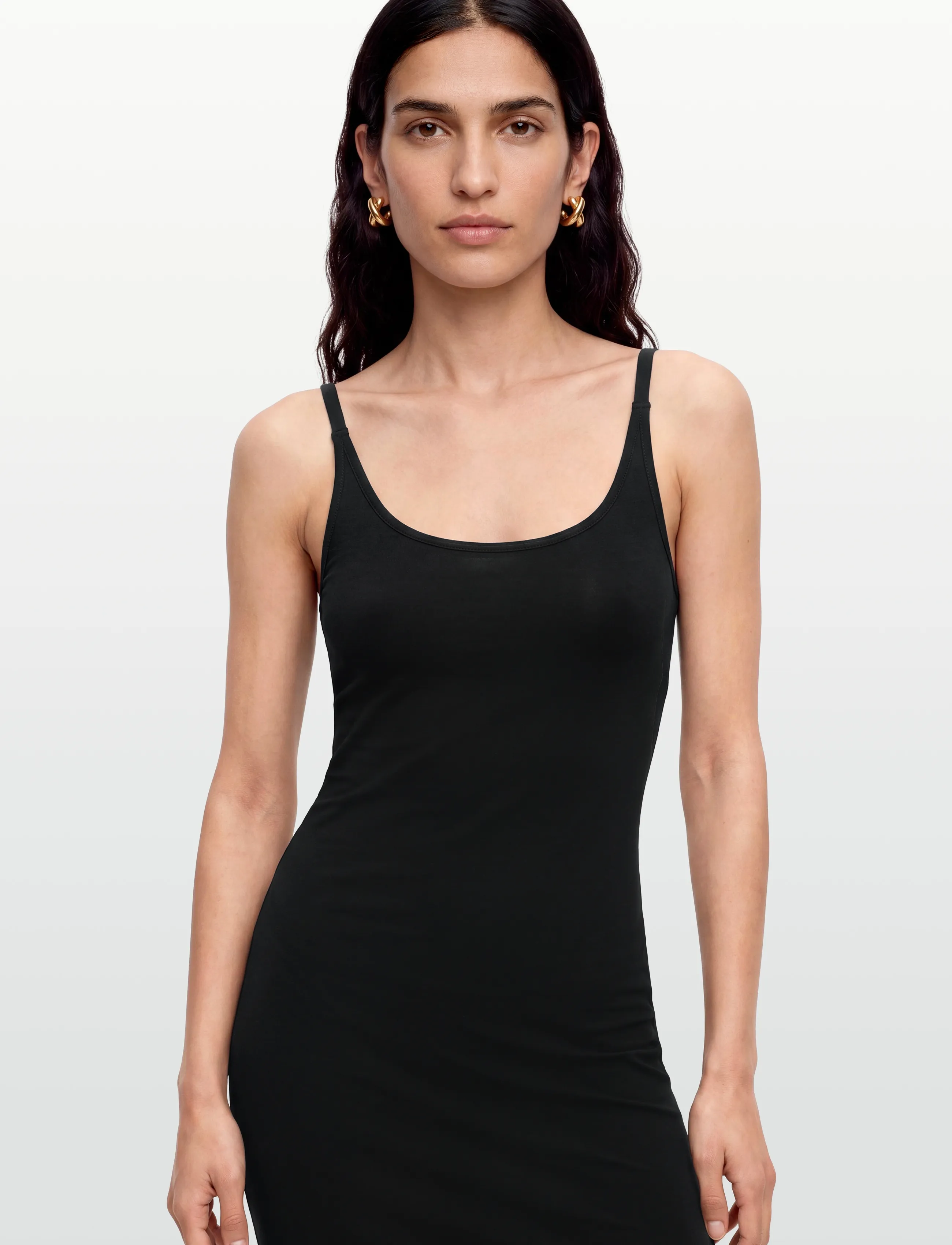 Esme Studios - ESPenelope Slim Fit Singlet Dress - slip dresses - black - 3