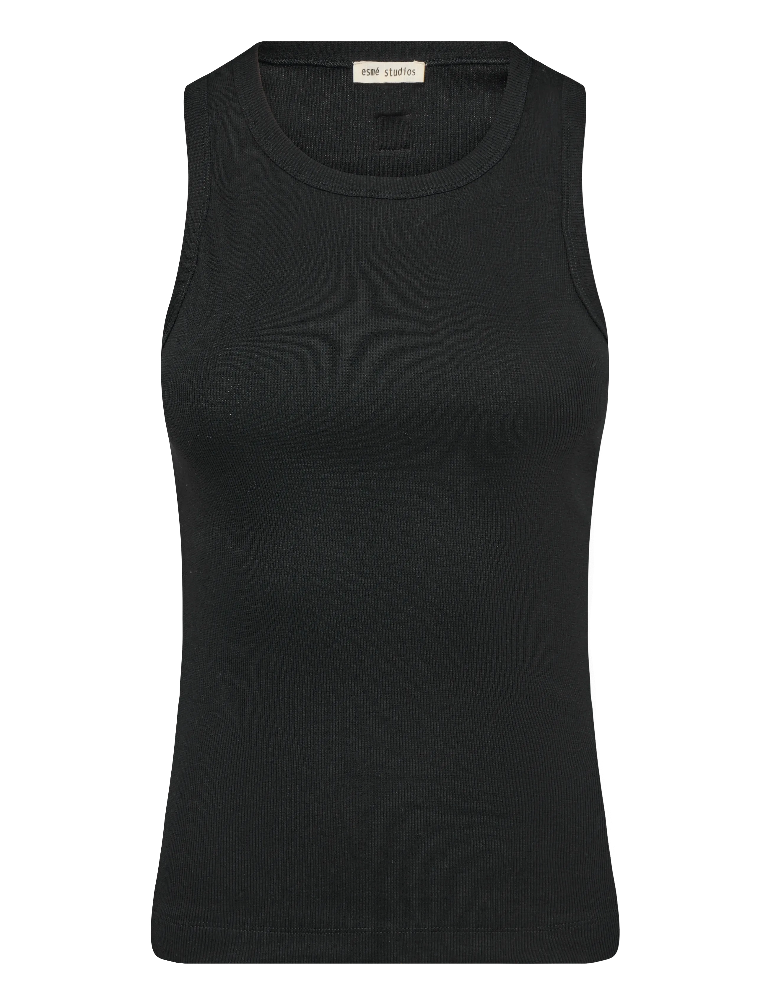 Esme Studios ESBlossom Racerback Rib Tank - Kläder - BLACK / black