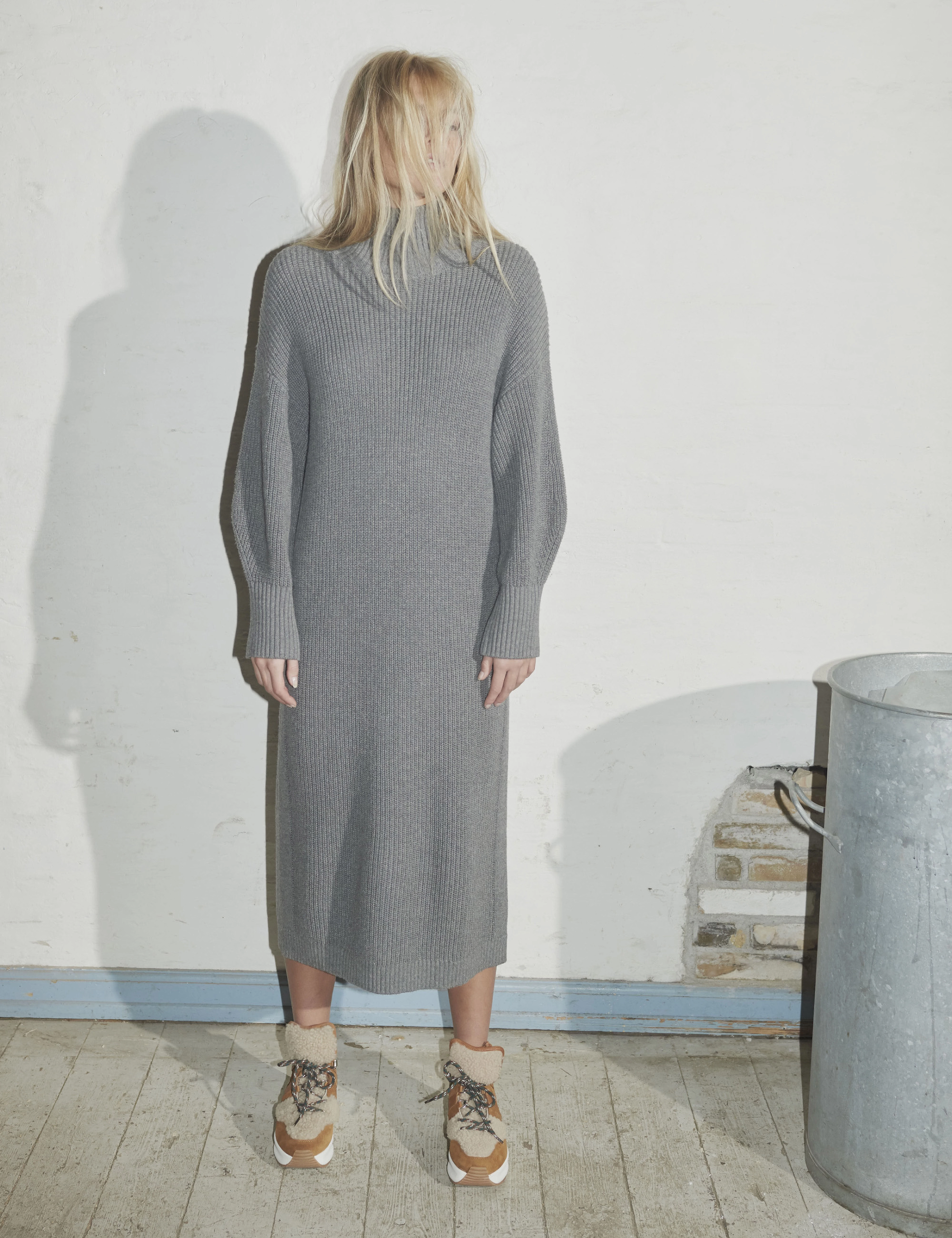 Esme Studios - Scarlett Knit Dress - wood ash - 2
