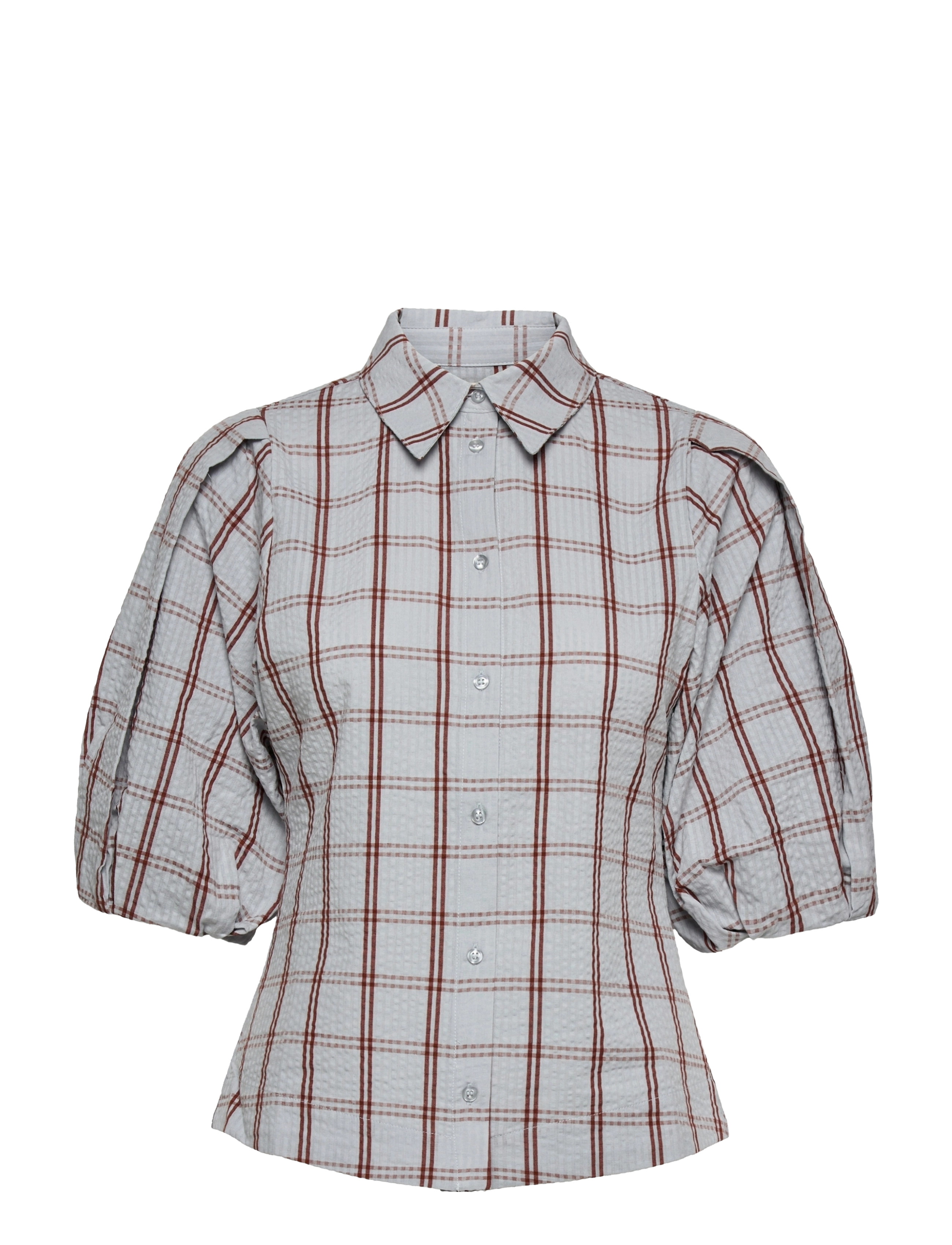ESEbony 2/4 Shirt - CHECK GRAY DAWN/ SEQUOIA