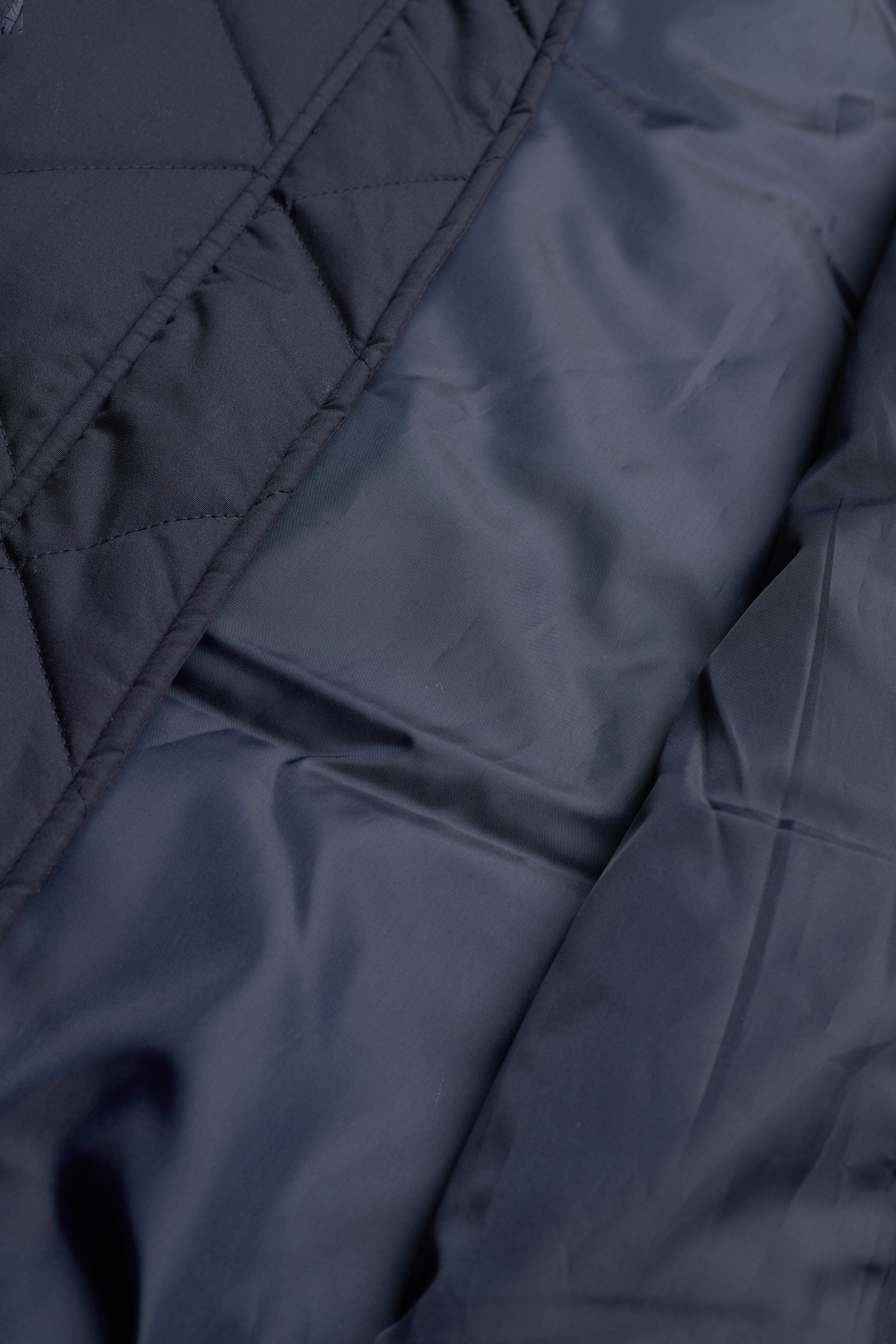 Esme Studios - ESStella Long Hood Quilt Jacket - colour blocking dk. sapphire/ desert sage/ sno - 5