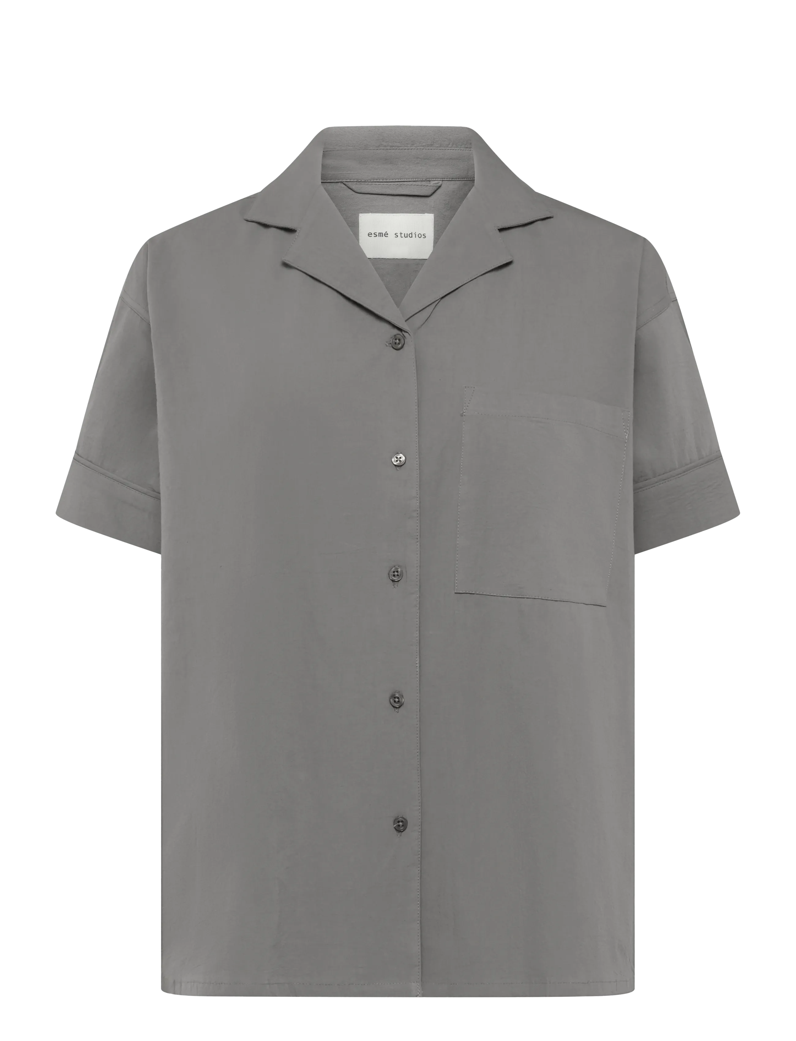 Esme Studios ESRuby Resort Shirt GOTS - Kläder - CHARCOAL GRAY / grey