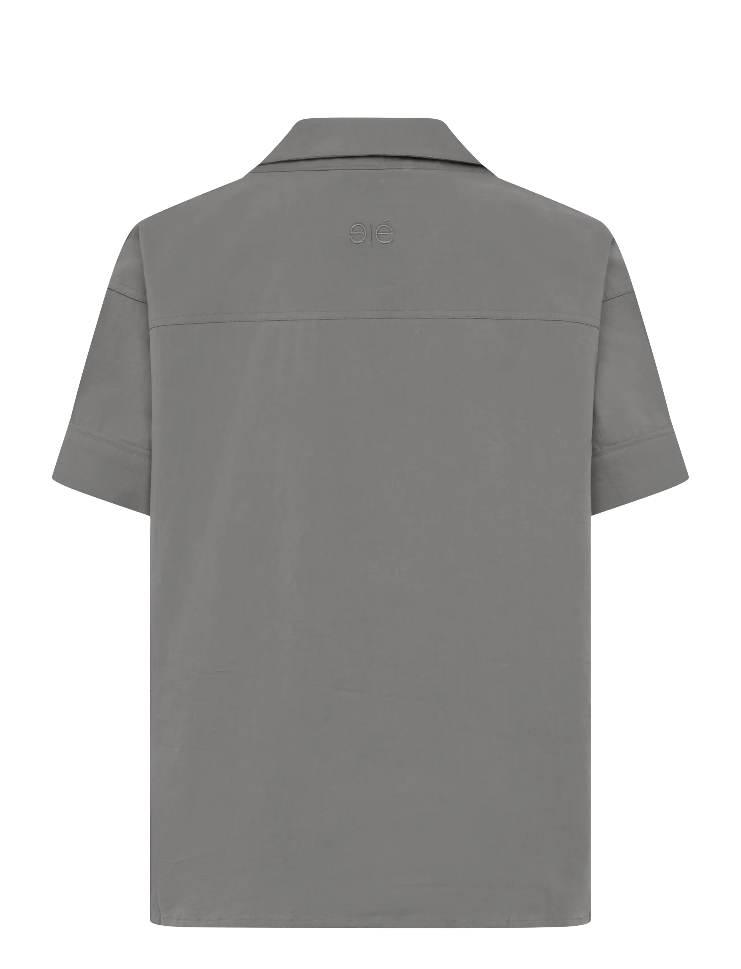 Esme Studios - ESRuby Resort Shirt GOTS - short-sleeved shirts - charcoal gray - 1