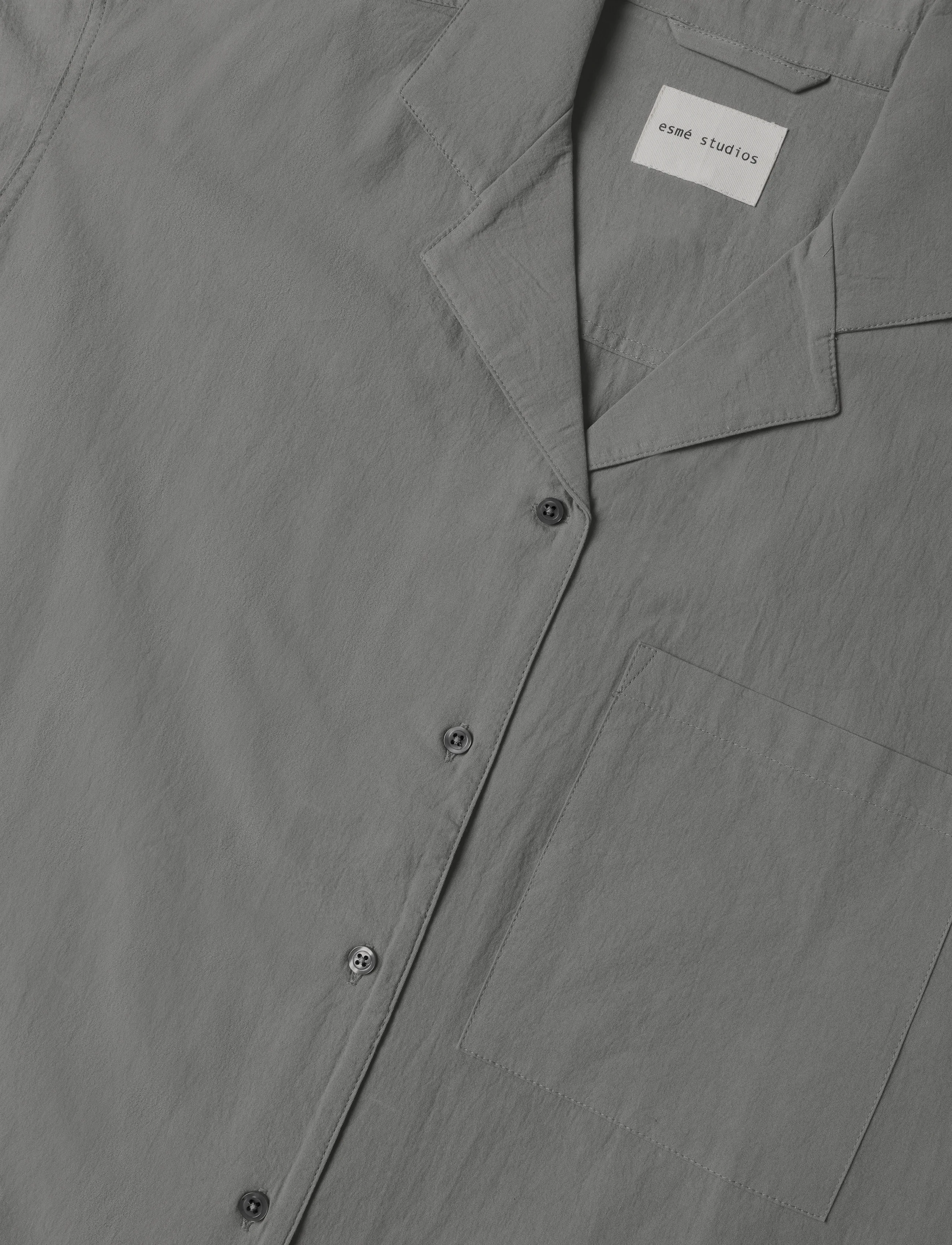 Esme Studios - ESRuby Resort Shirt GOTS - short-sleeved shirts - charcoal gray - 2
