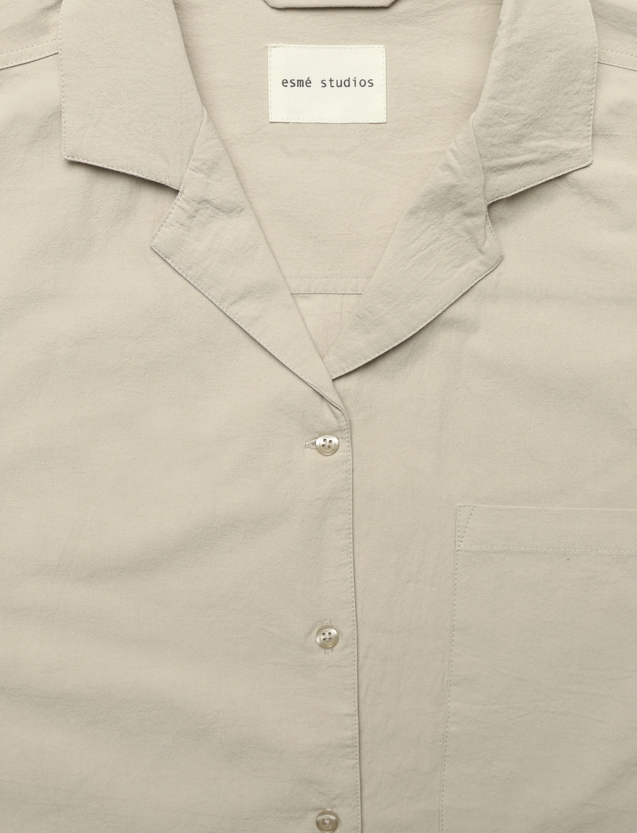 Esme Studios - ESRuby Resort Shirt GOTS - short-sleeved shirts - chateau gray - 2