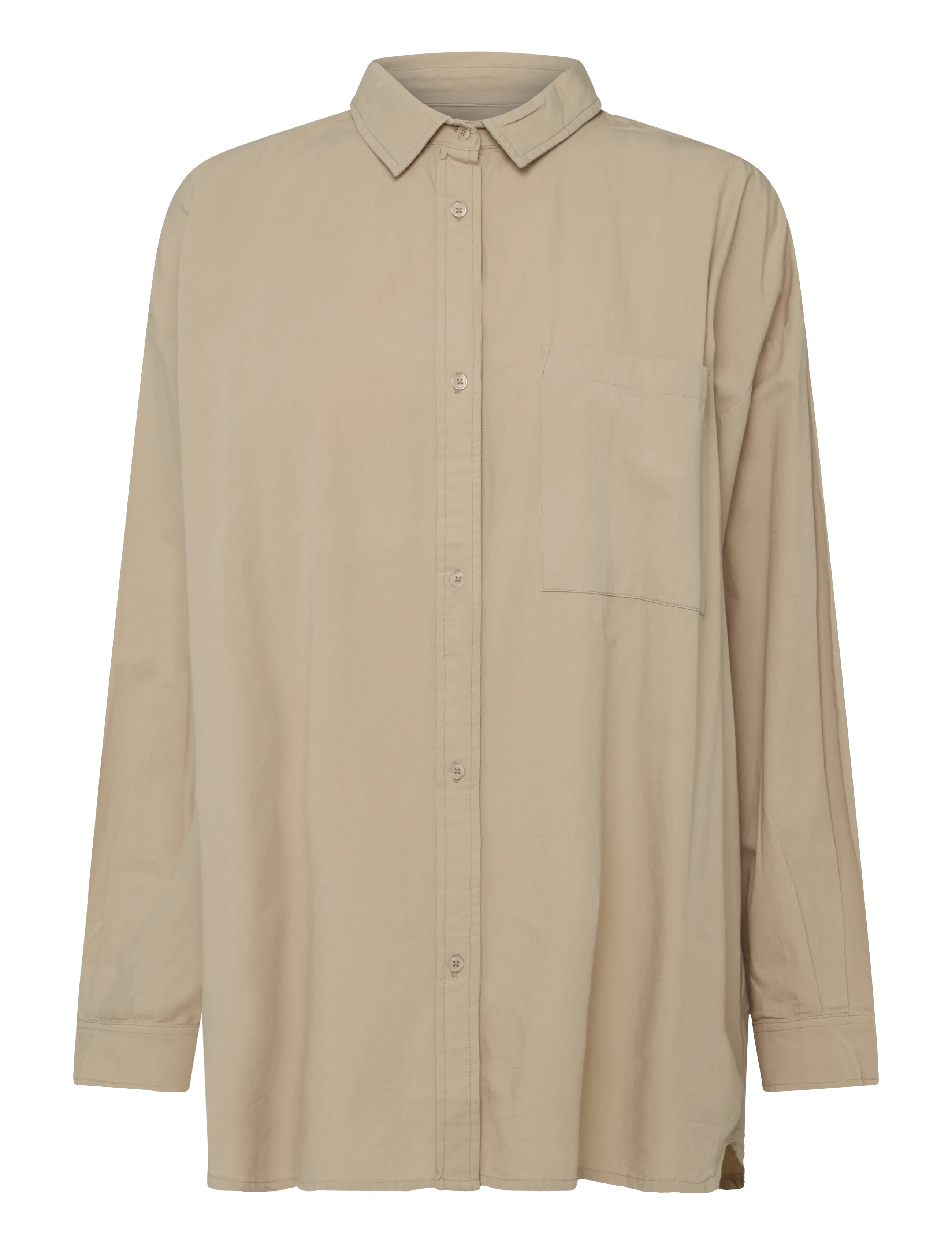 Esme Studios ESRuby LS Shirt GOTS - Booztlet only women - CHATEAU GRAY / beige