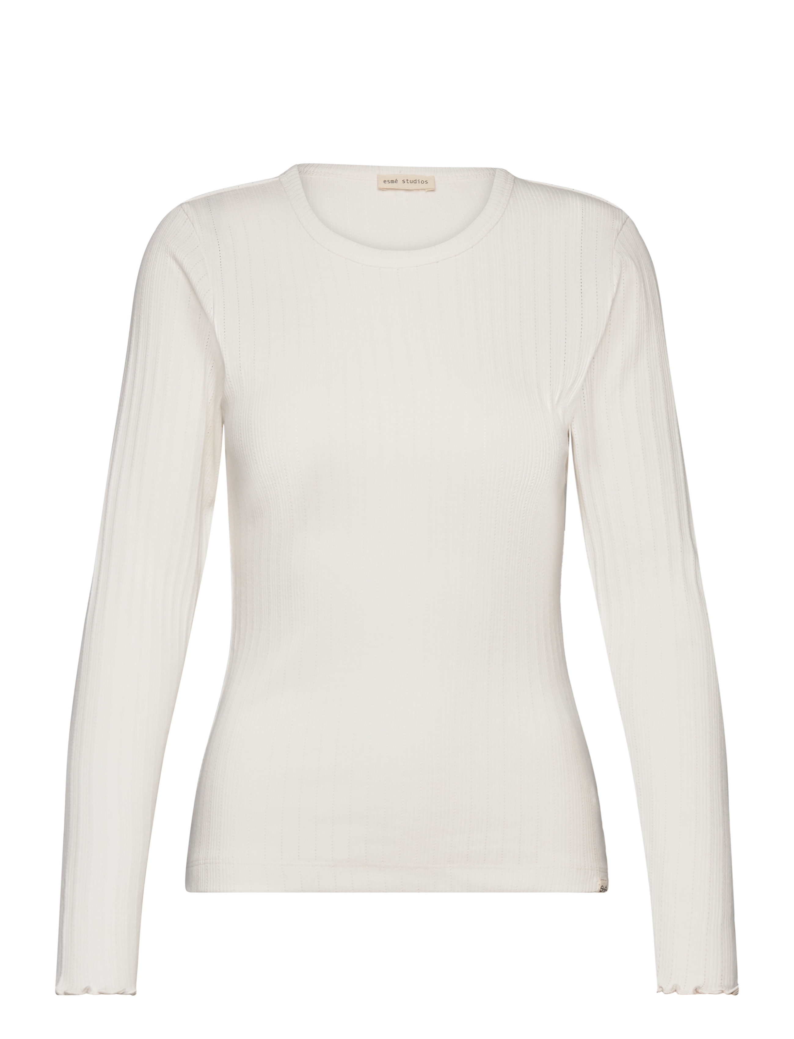 Esme Studios ESElla LS Top GOTS - Kläder - SNOW WHITE / white