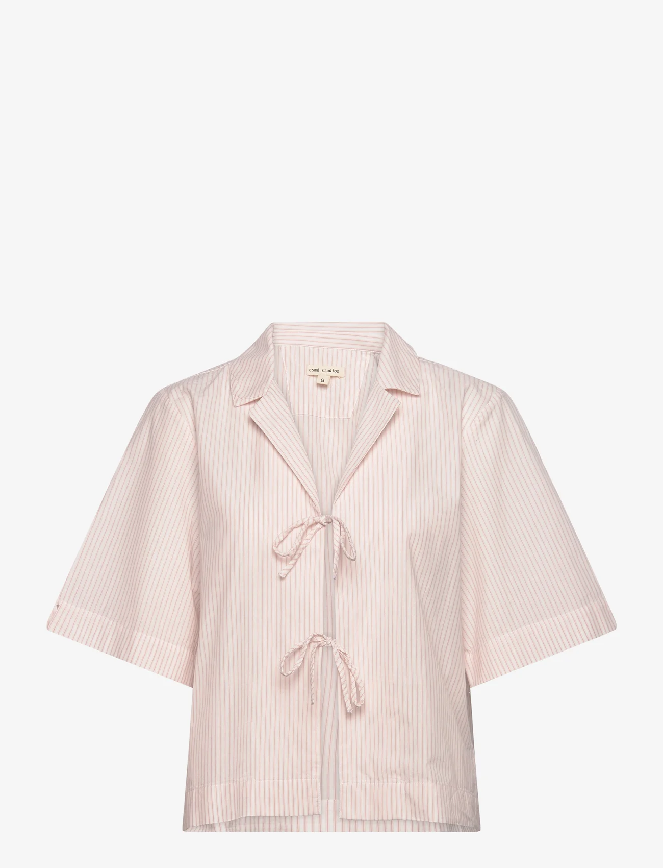 Esme Studios - ESAnne SS Shirt - GOTS - short-sleeved shirts - cloud pink - 0