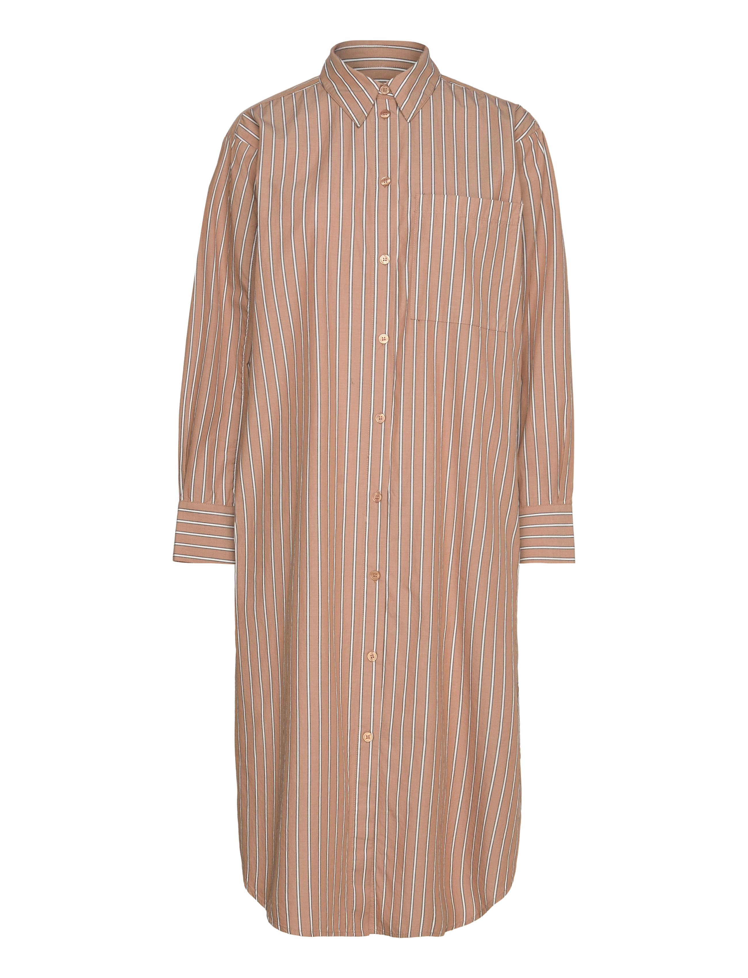Esme Studios ESRikka Shirt Dress - Kjoler - BURRO STRIPE / beige