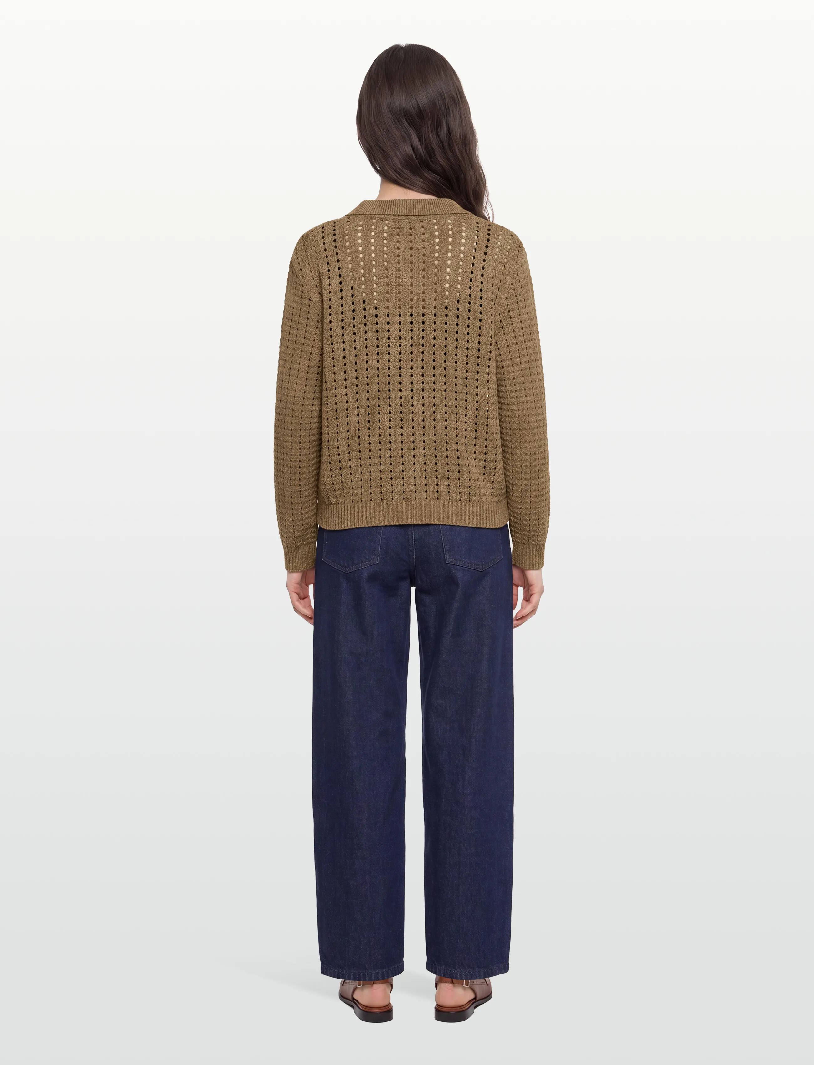 Esme Studios - ESSaga Knit Cardigan GOTS - autumn clothing - incense mÉlange - 4