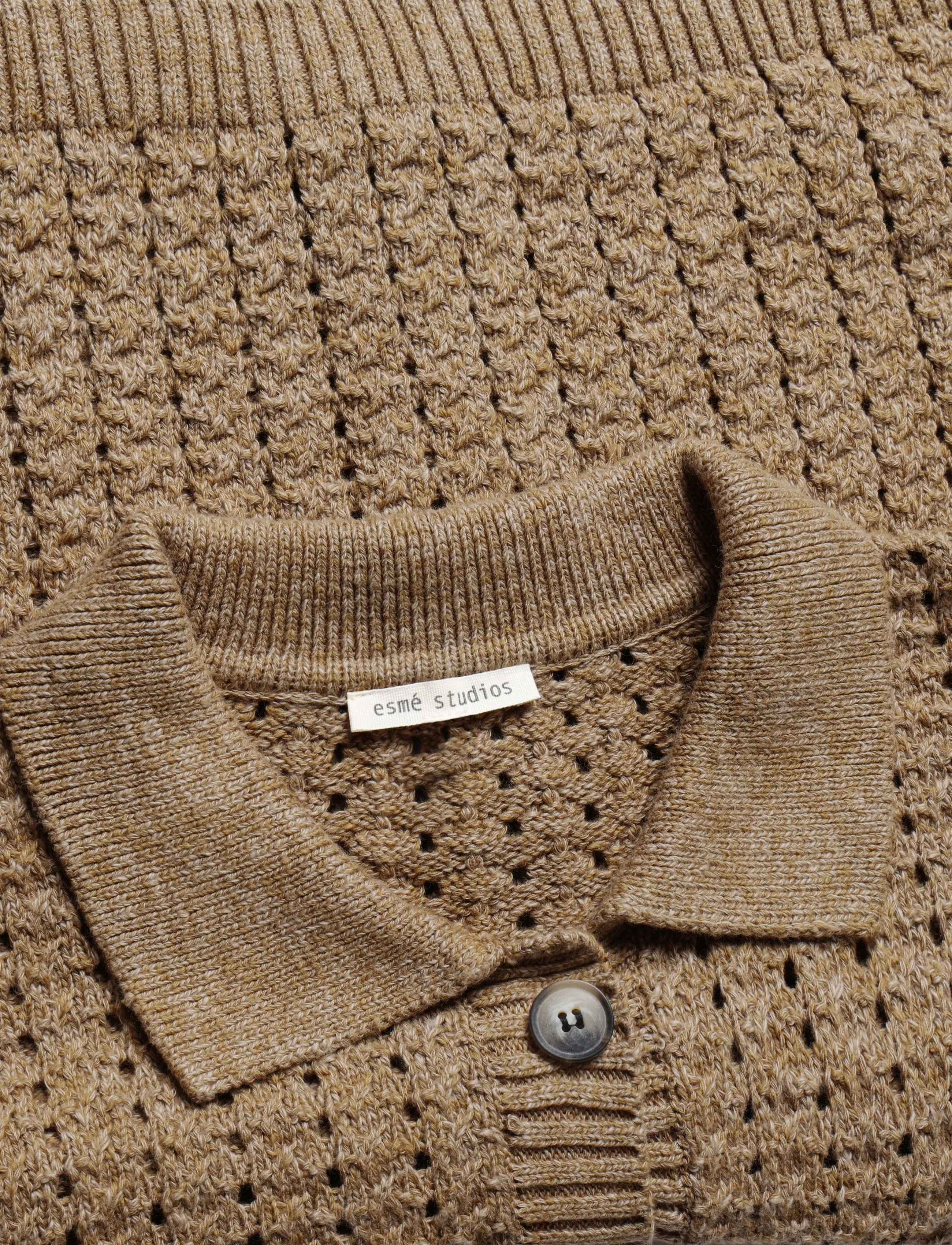 Esme Studios - ESSaga Knit Cardigan GOTS - autumn clothing - incense mÉlange - 5