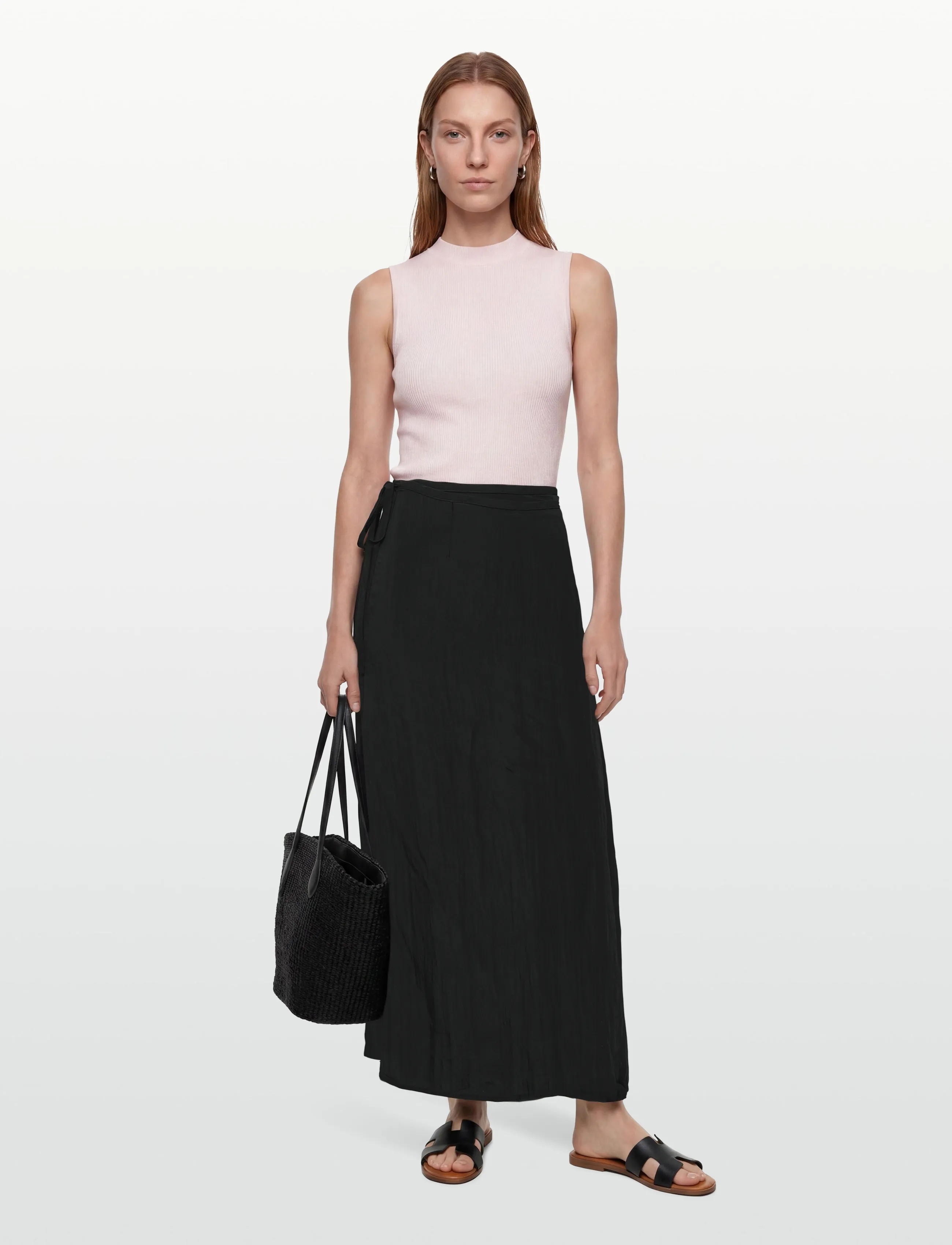 Esme Studios - ESAyla Wrap Skirt - summer savings - black - 0