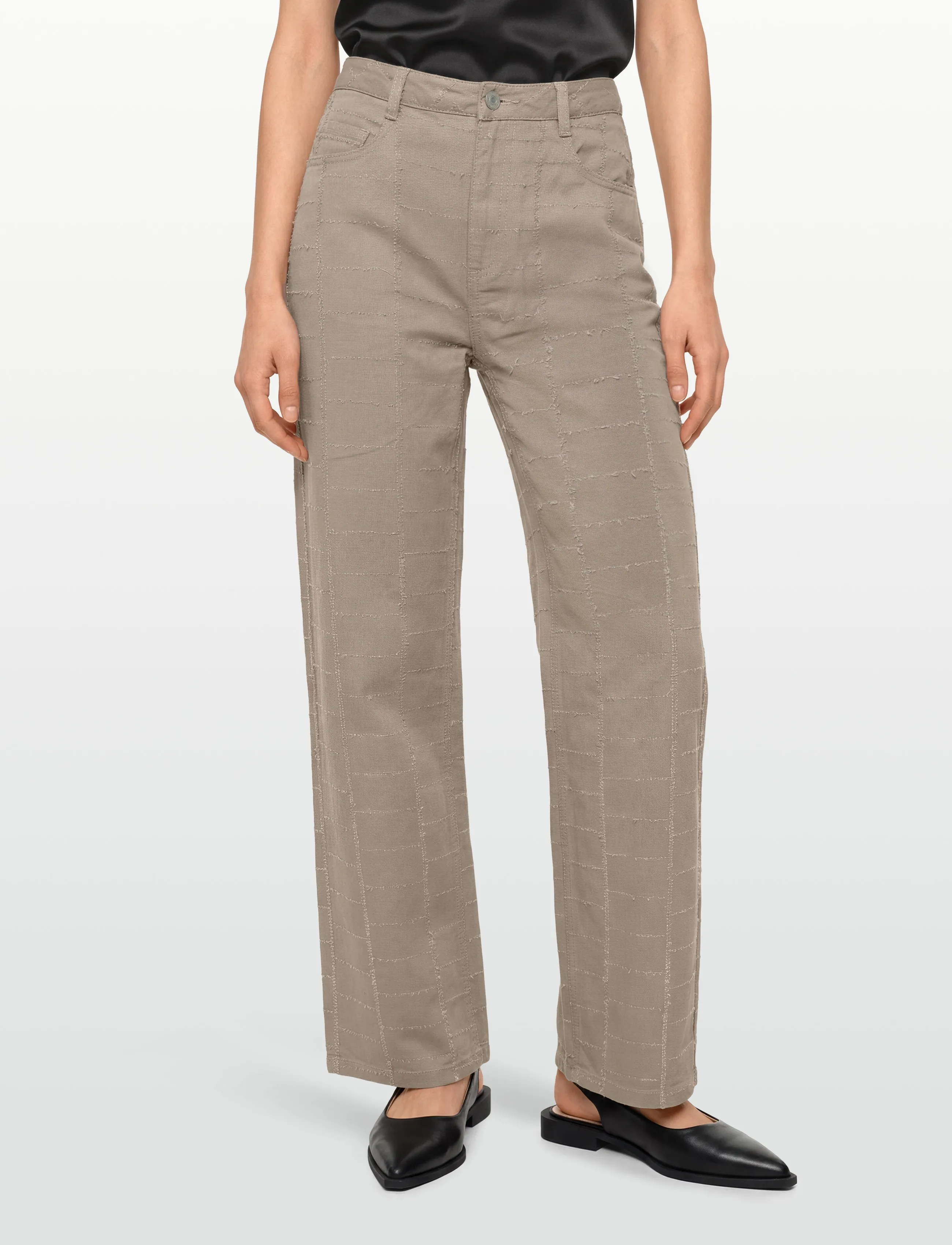 Esme Studios - ESSalia Pants GOTS - straight leg trousers - fungi - 3