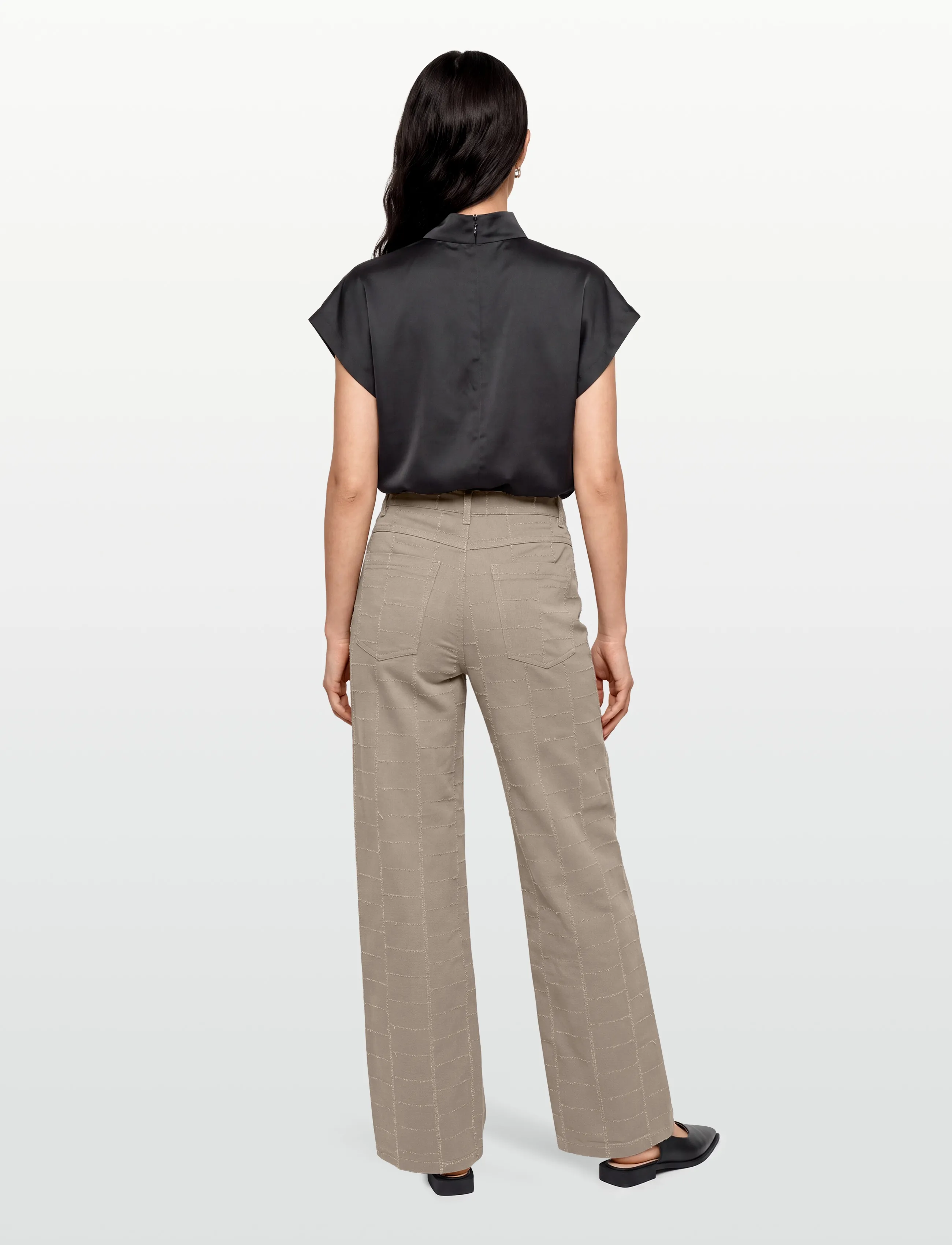 Esme Studios - ESSalia Pants GOTS - straight leg trousers - fungi - 4