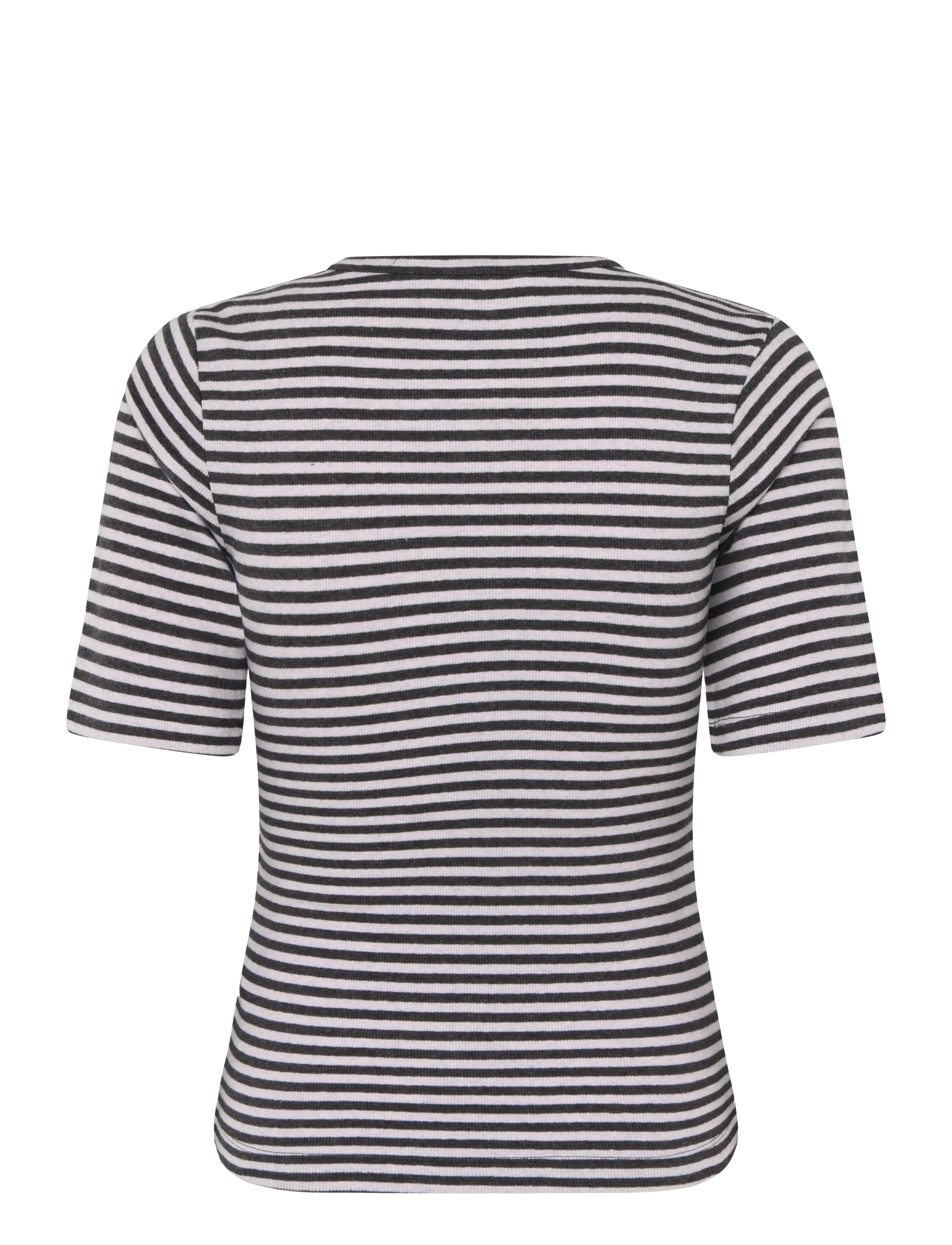 Esme Studios - ESBloom Stripe 2/4 T-shirt GOTS - laveste priser - nine iron - 1