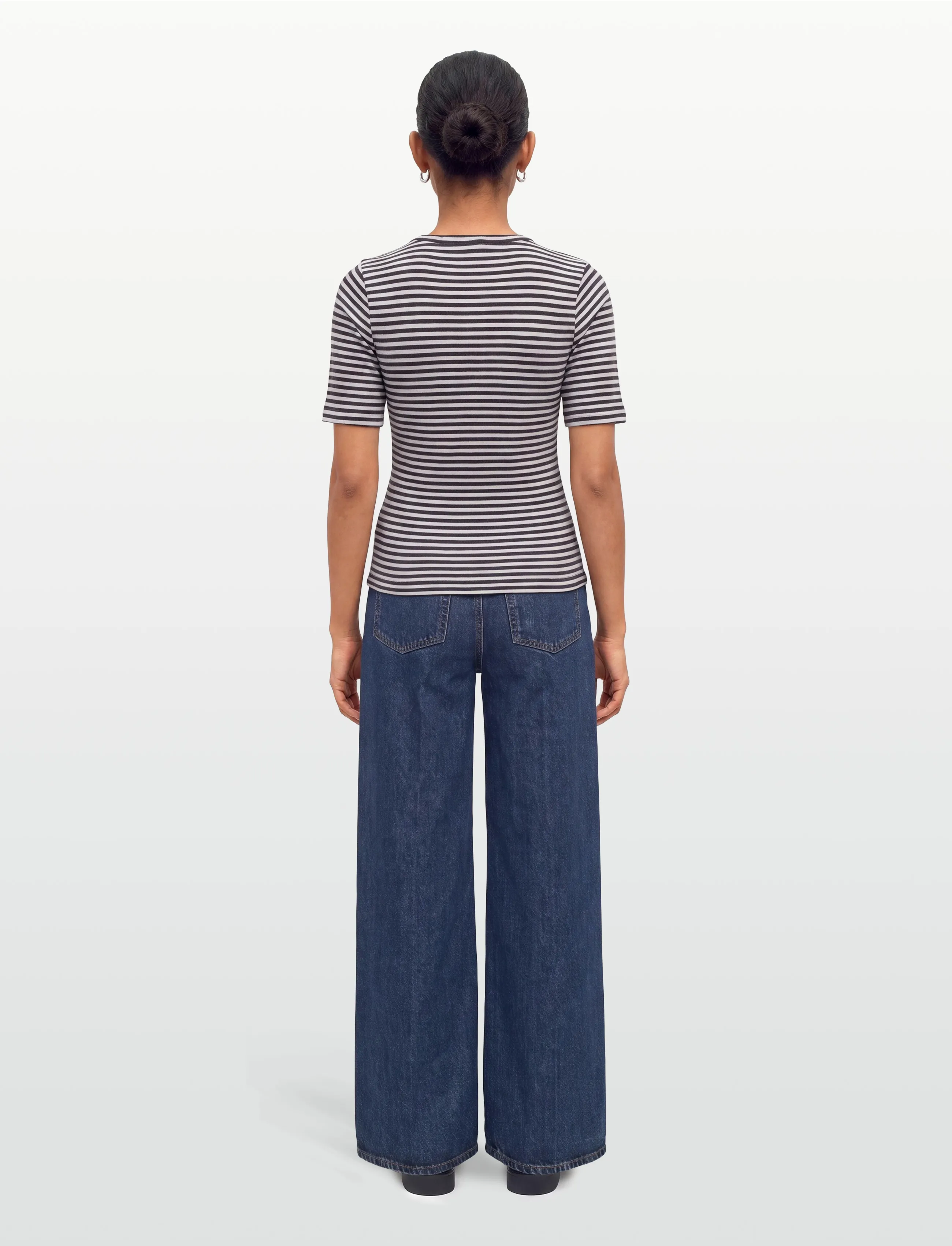 Esme Studios - ESBloom Stripe 2/4 T-shirt GOTS - t-shirts & tops - nine iron - 4