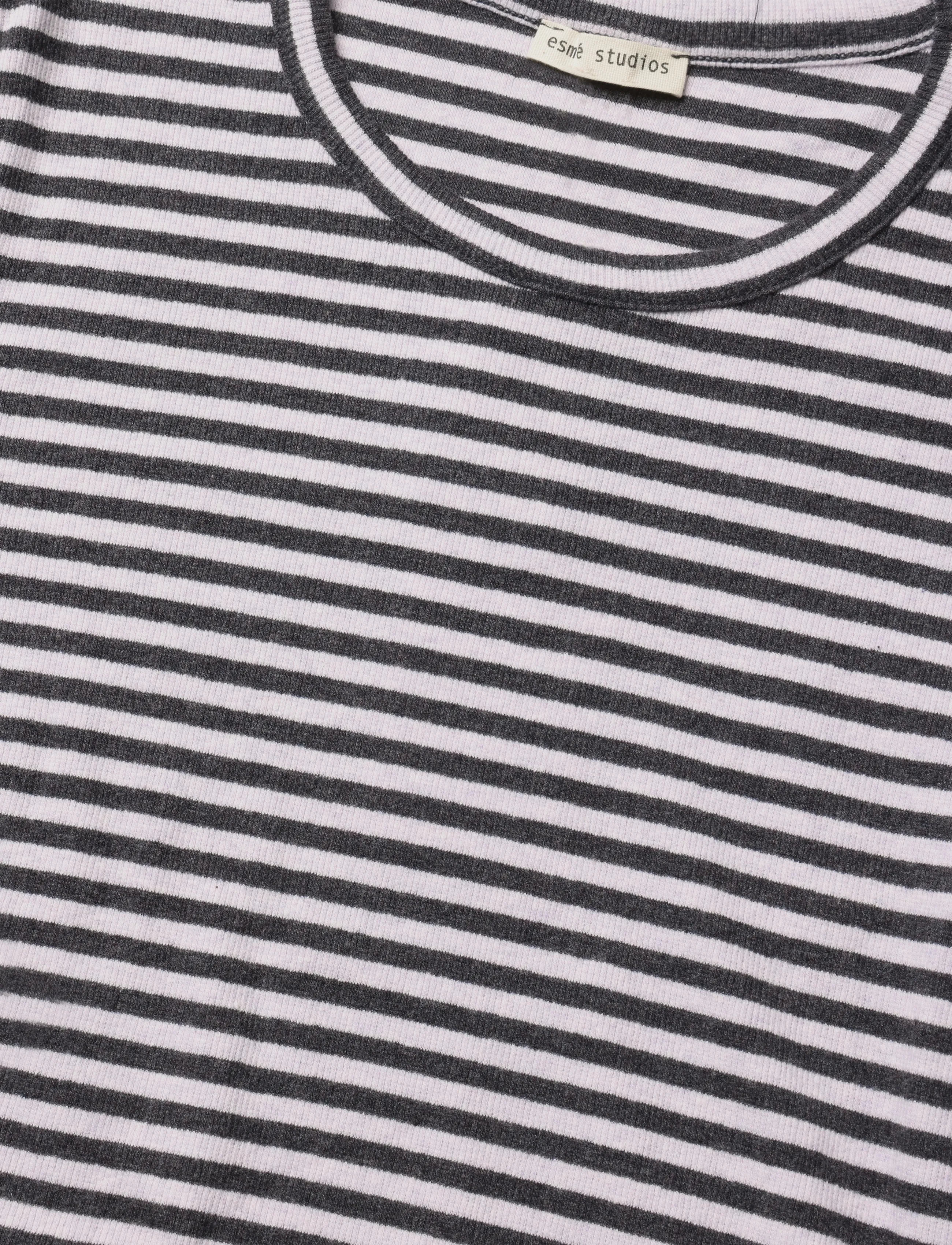 Esme Studios - ESBloom Stripe 2/4 T-shirt GOTS - laveste priser - nine iron - 2