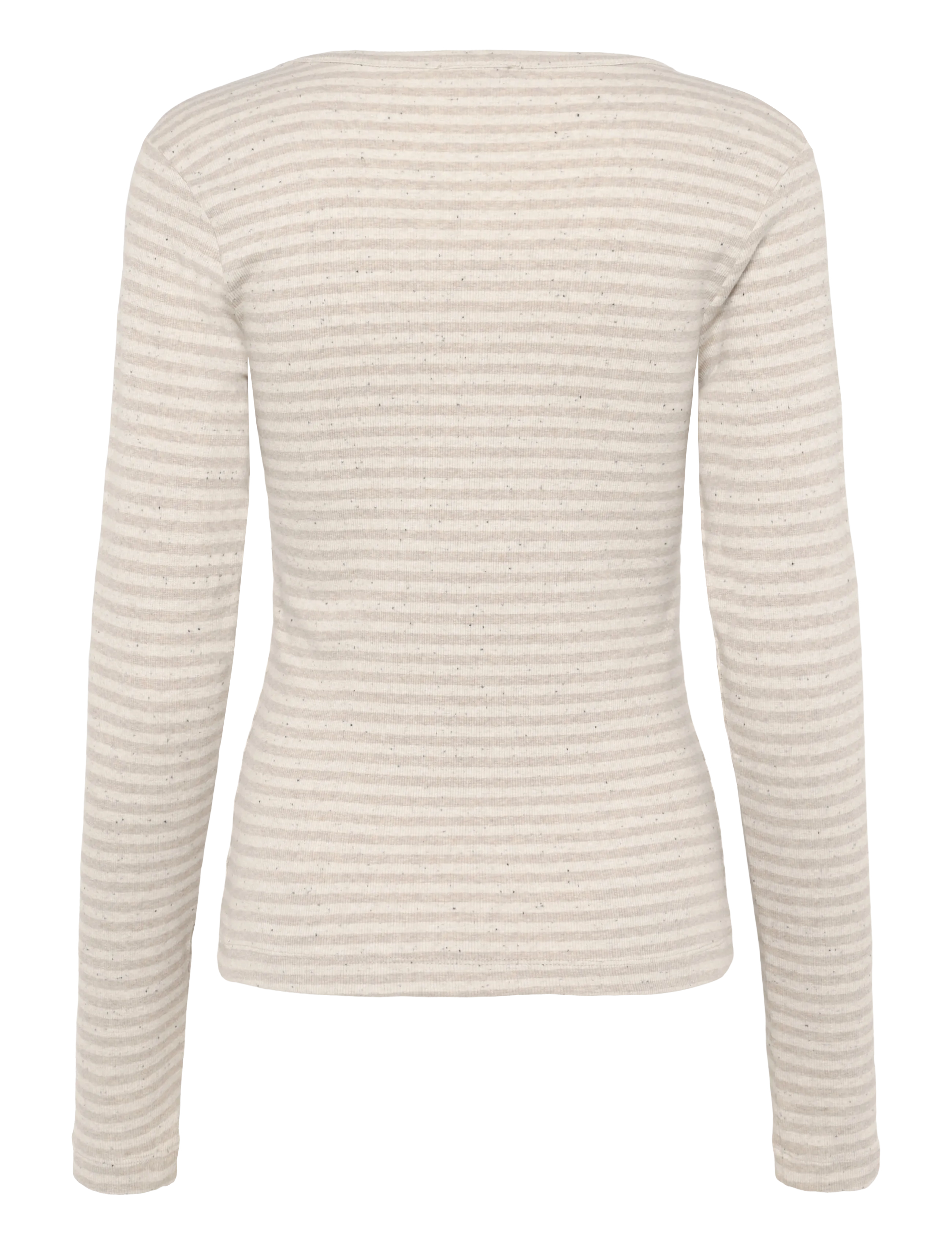 Esme Studios - ESBloom Stripe LS Top GOTS - pikkade varrukatega alussärgid - buttercream - 2