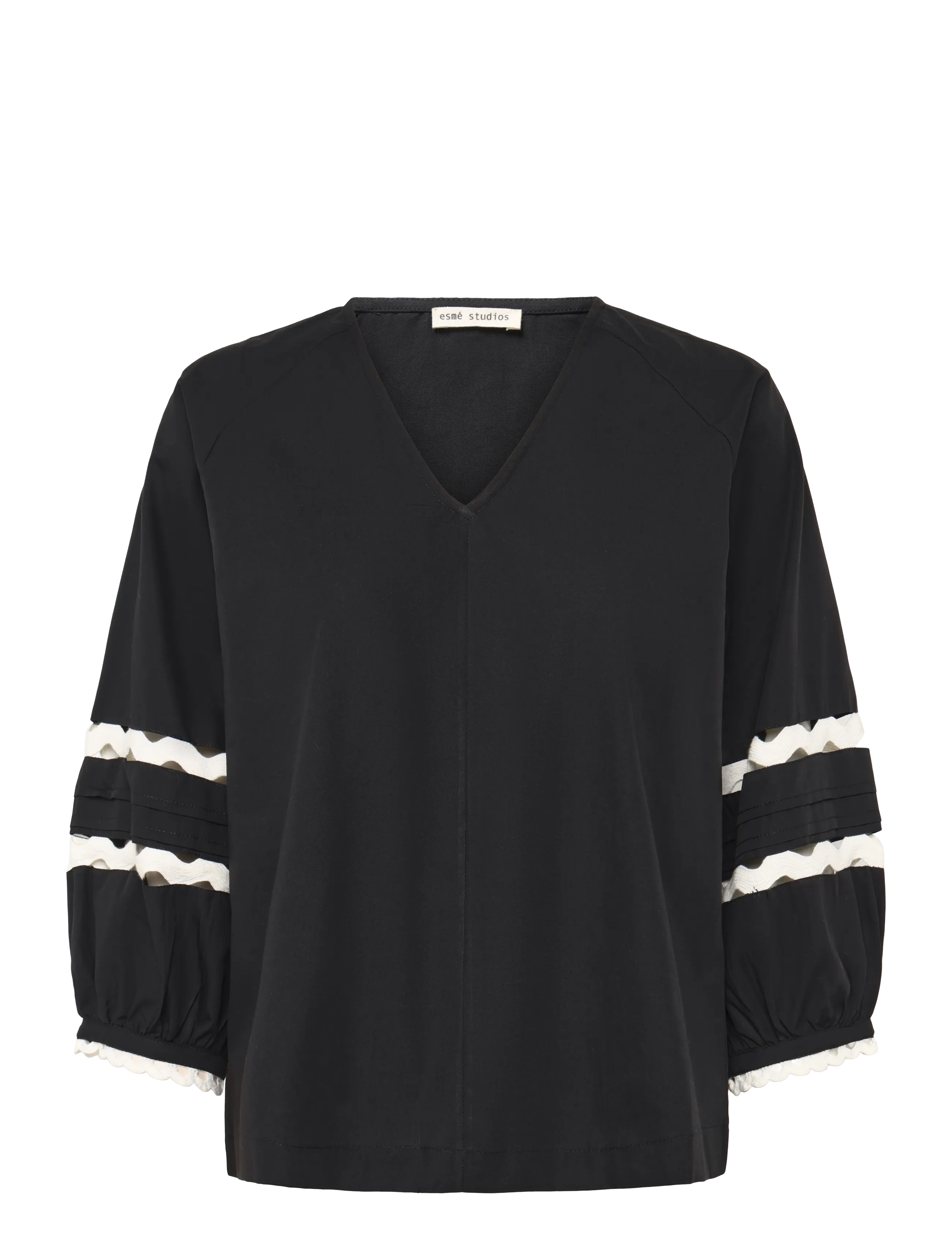 Esme Studios ESMaddy Blouse GOTS - Kläder - BLACK / black