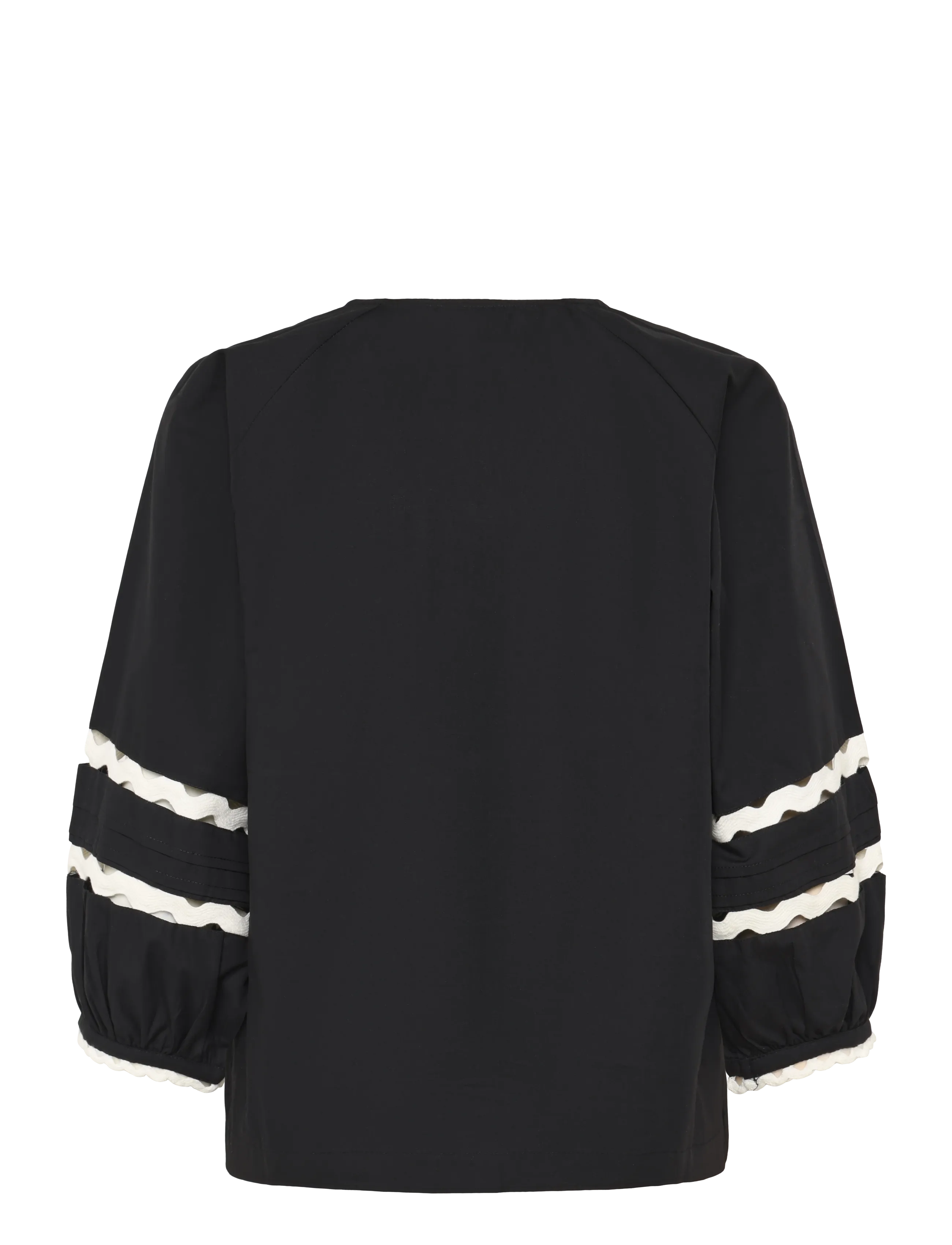 Esme Studios - ESMaddy Blouse GOTS - long-sleeved blouses - black - 1