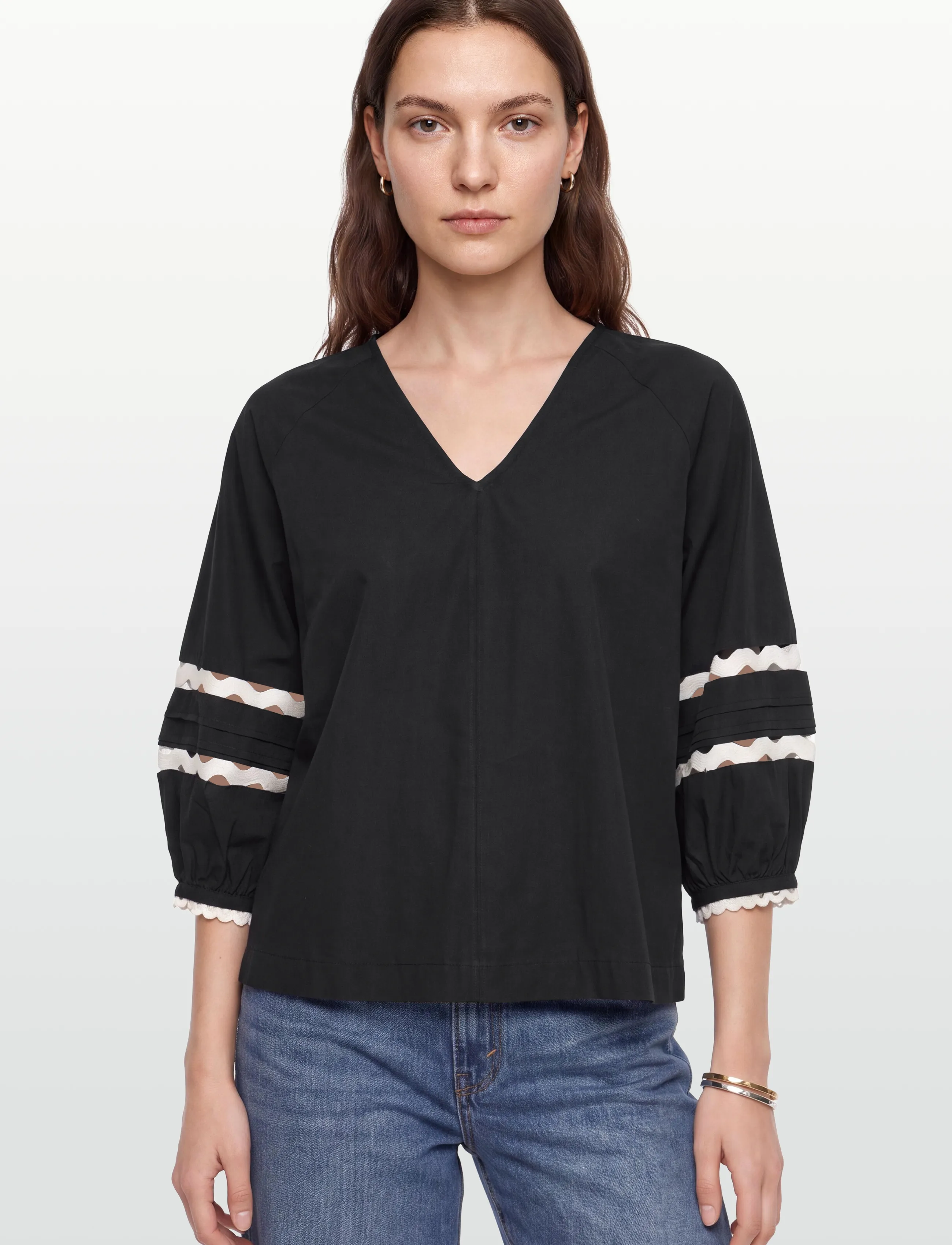 Esme Studios - ESMaddy Blouse GOTS - langärmlige blusen - black - 4