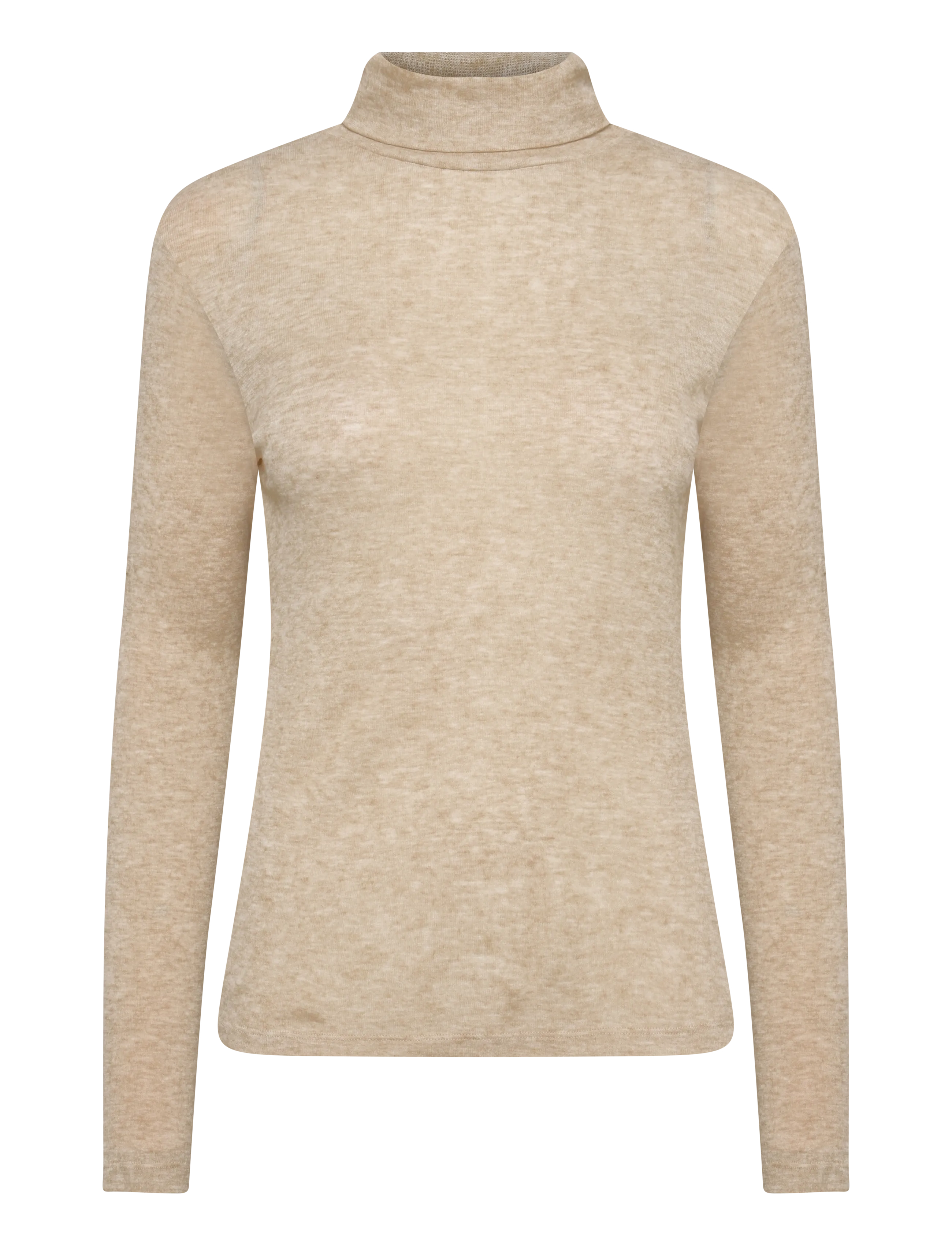 ESME STUDIOS Esriver Rollneck Bluse Gots Beige - M - Damen