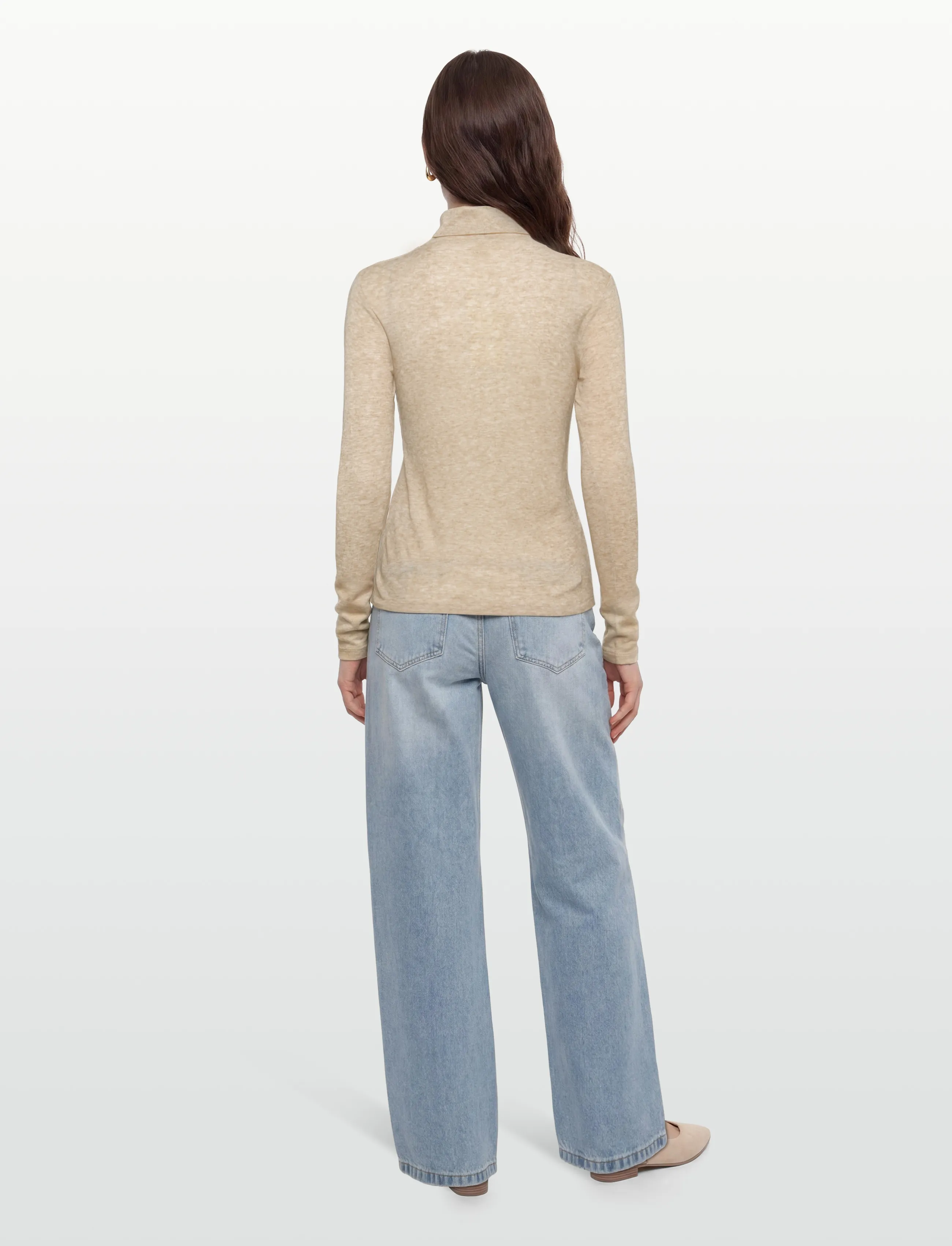 Esme Studios - ESRiver Rollneck Blouse GOTS - langærmede bluser - snow white - 4