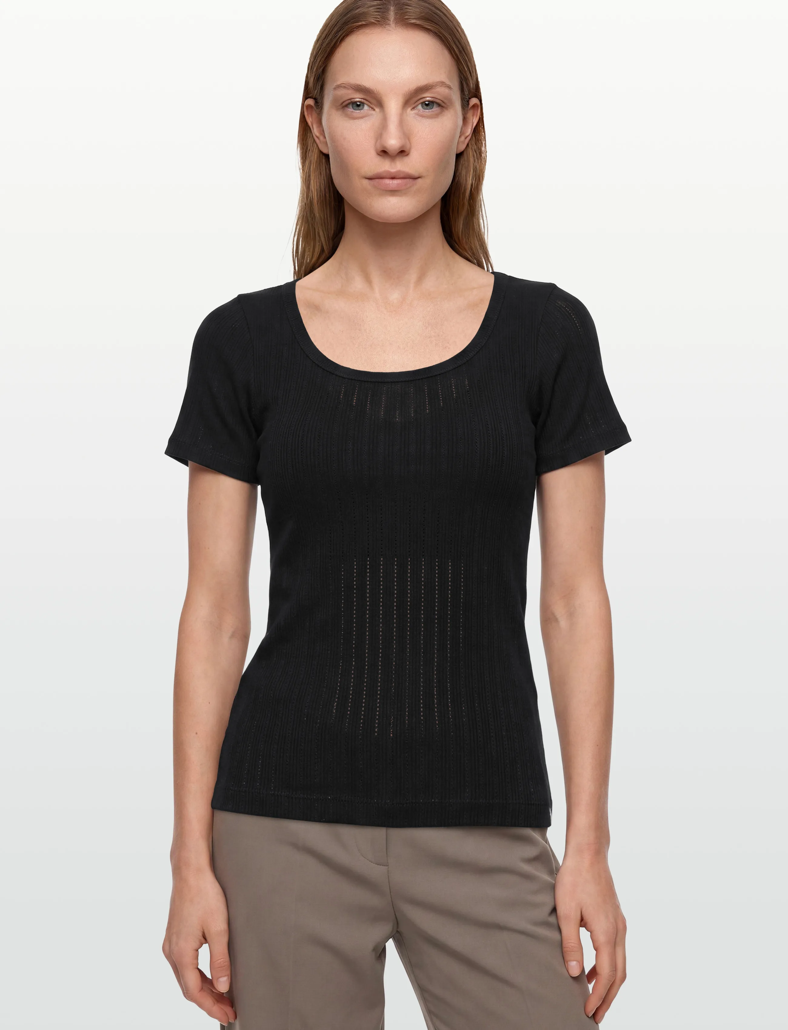 Esme Studios - ESElla Wide O-neck Top GOTS - autumn clothing - black - 3