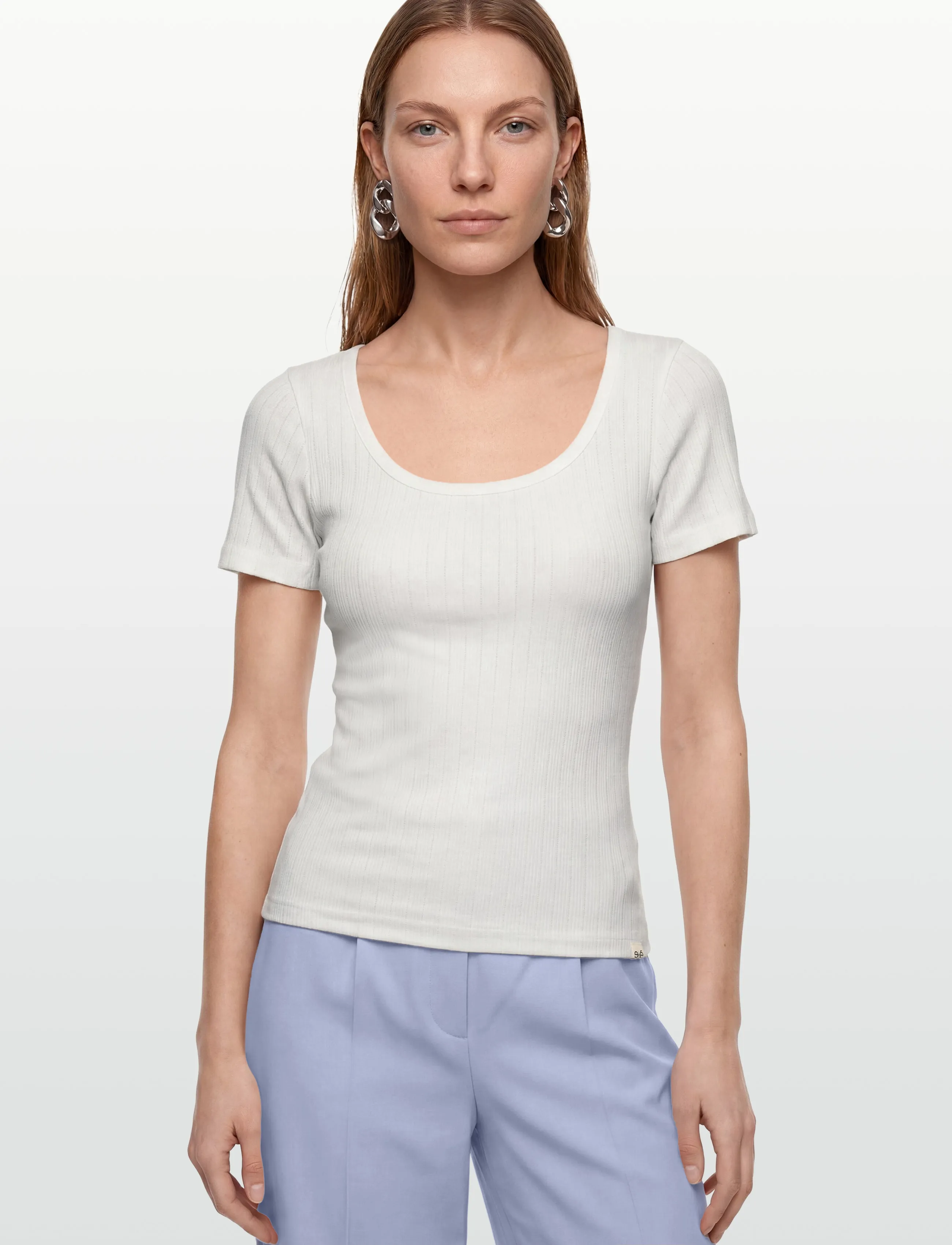 Esme Studios - ESElla Wide O-neck Top GOTS - laveste priser - snow white - 4