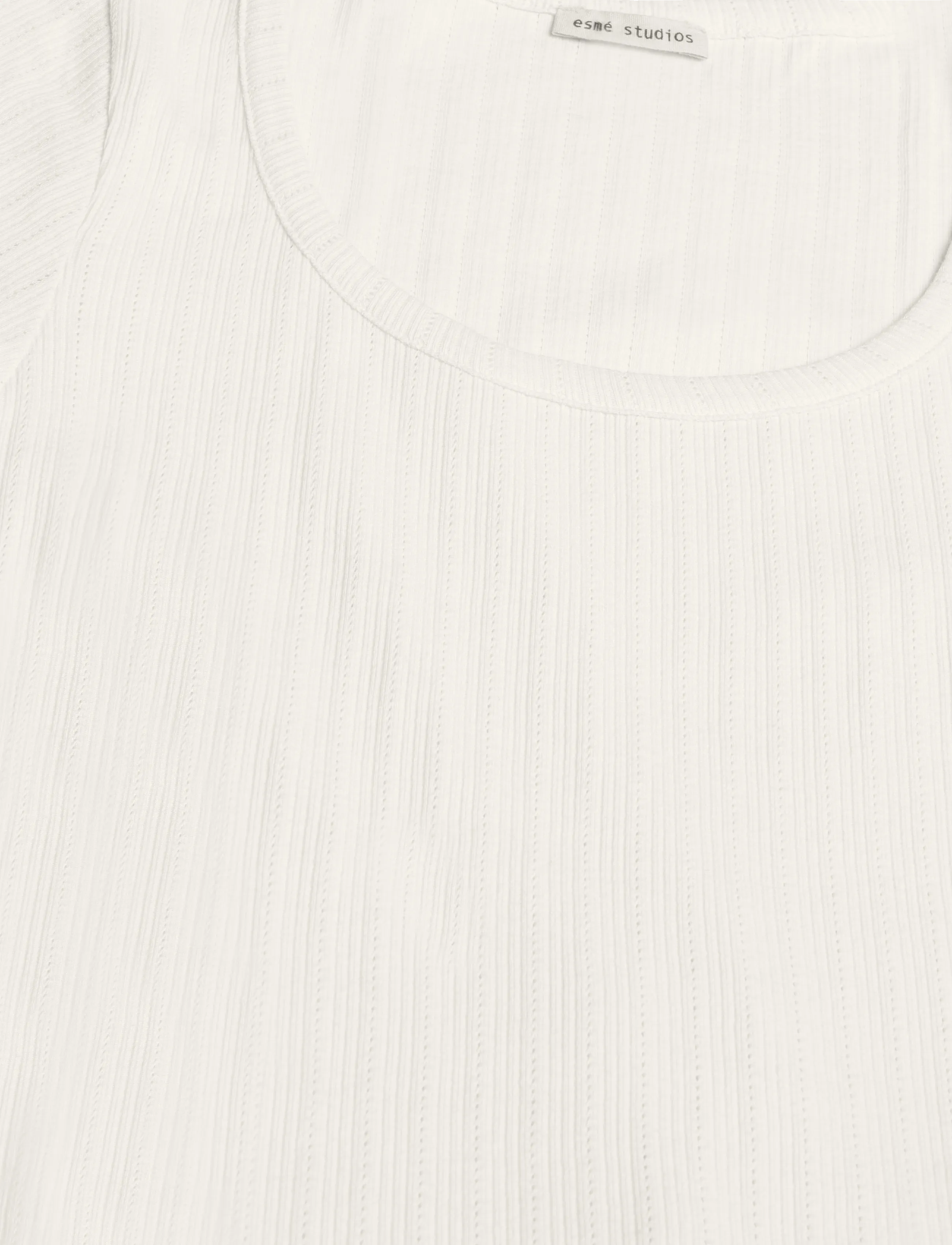 Esme Studios - ESElla Wide O-neck Top GOTS - laveste priser - snow white - 3