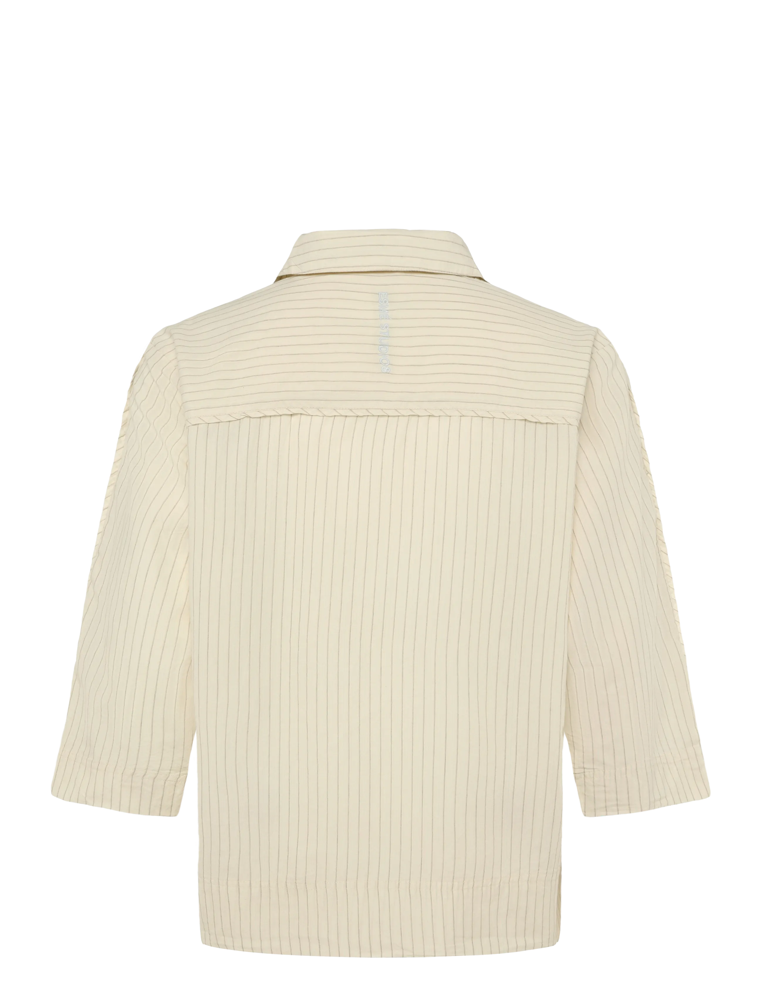 Esme Studios - ESWilla Blouse GOTS - long-sleeved blouses - buttercream stripes - 1