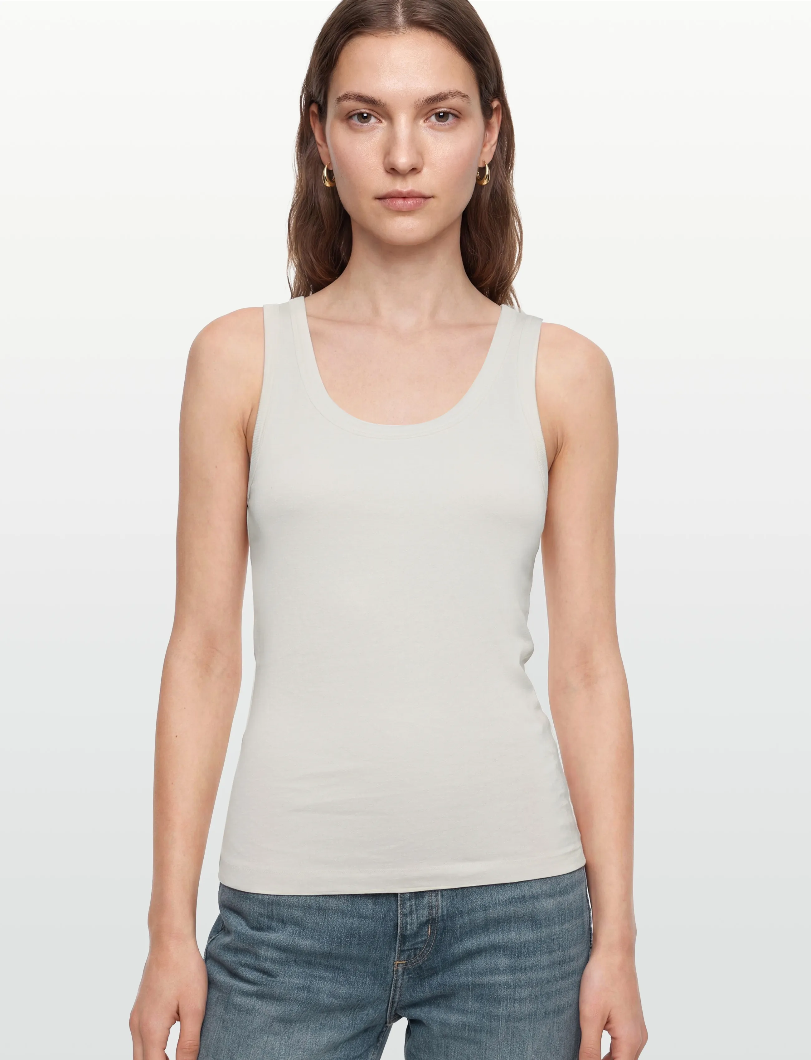Esme Studios - ESElina SL Top GOTS - sleeveless tops - snow white - 3