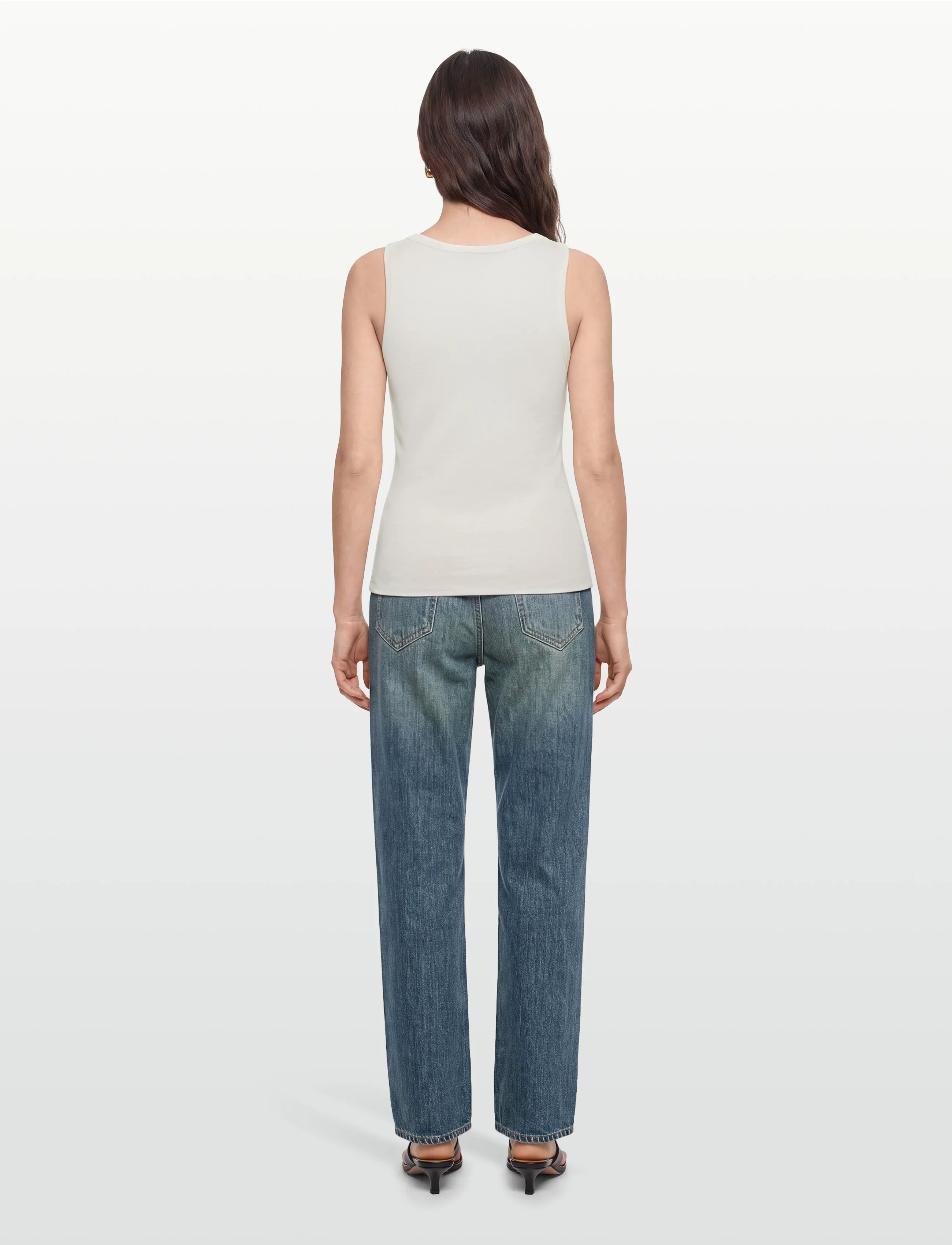 Esme Studios - ESElina SL Top GOTS - sleeveless tops - snow white - 4