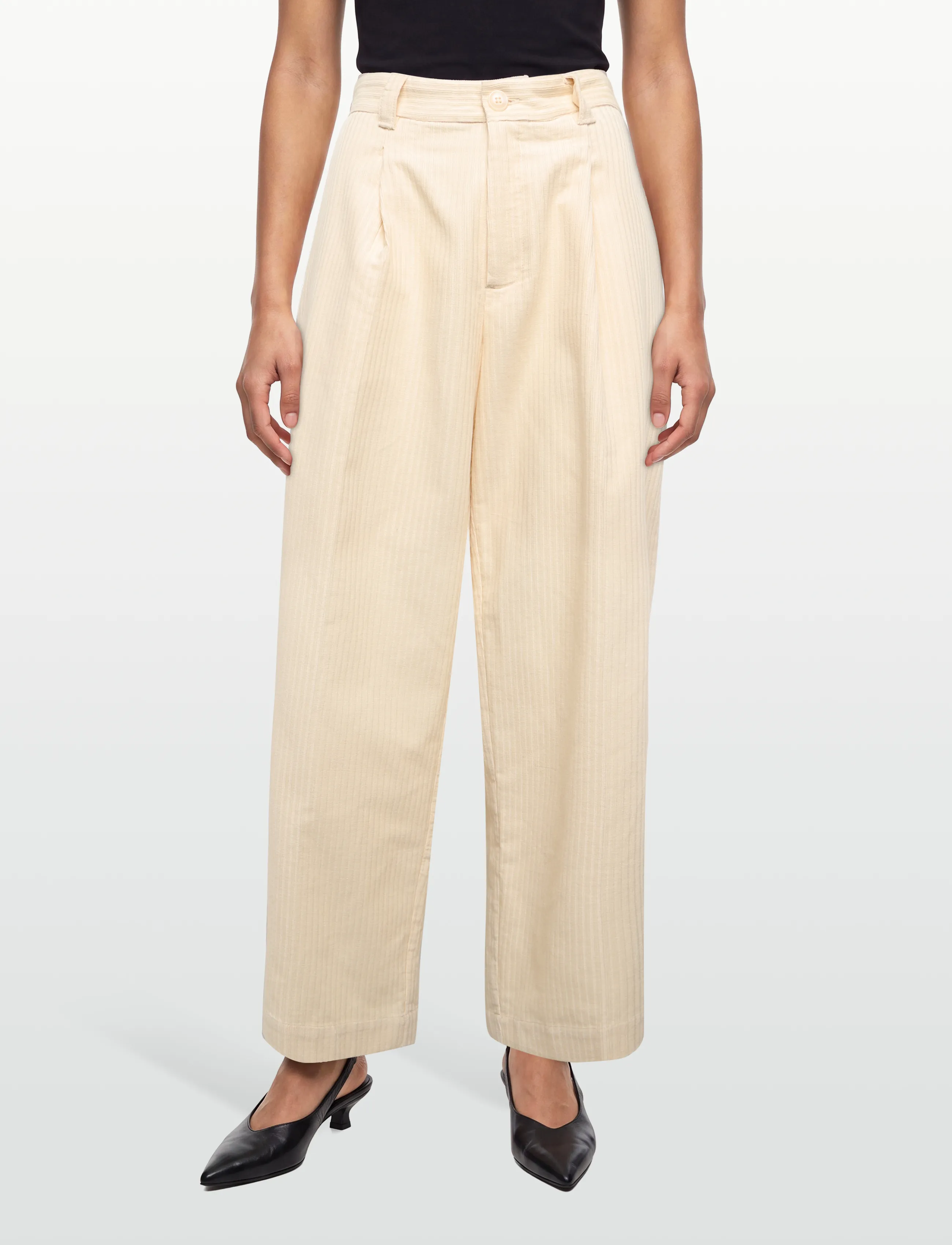 Esme Studios - ESTamarik Pants - straight leg trousers - pearled ivory - 3