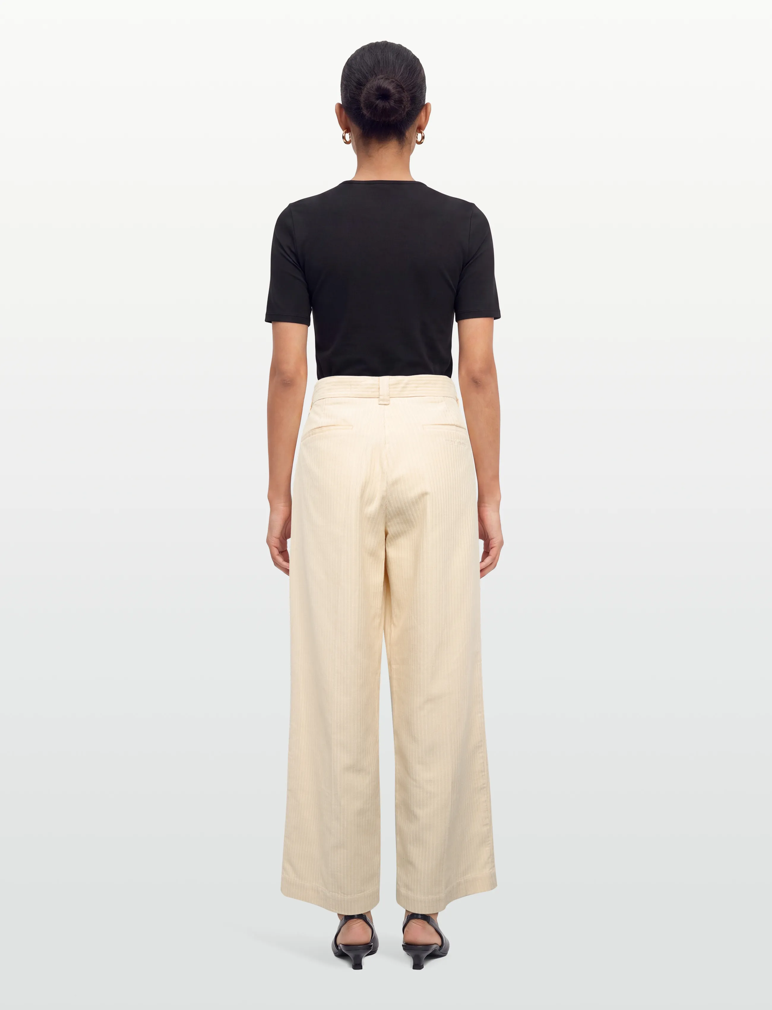 Esme Studios - ESTamarik Pants - straight leg trousers - pearled ivory - 4