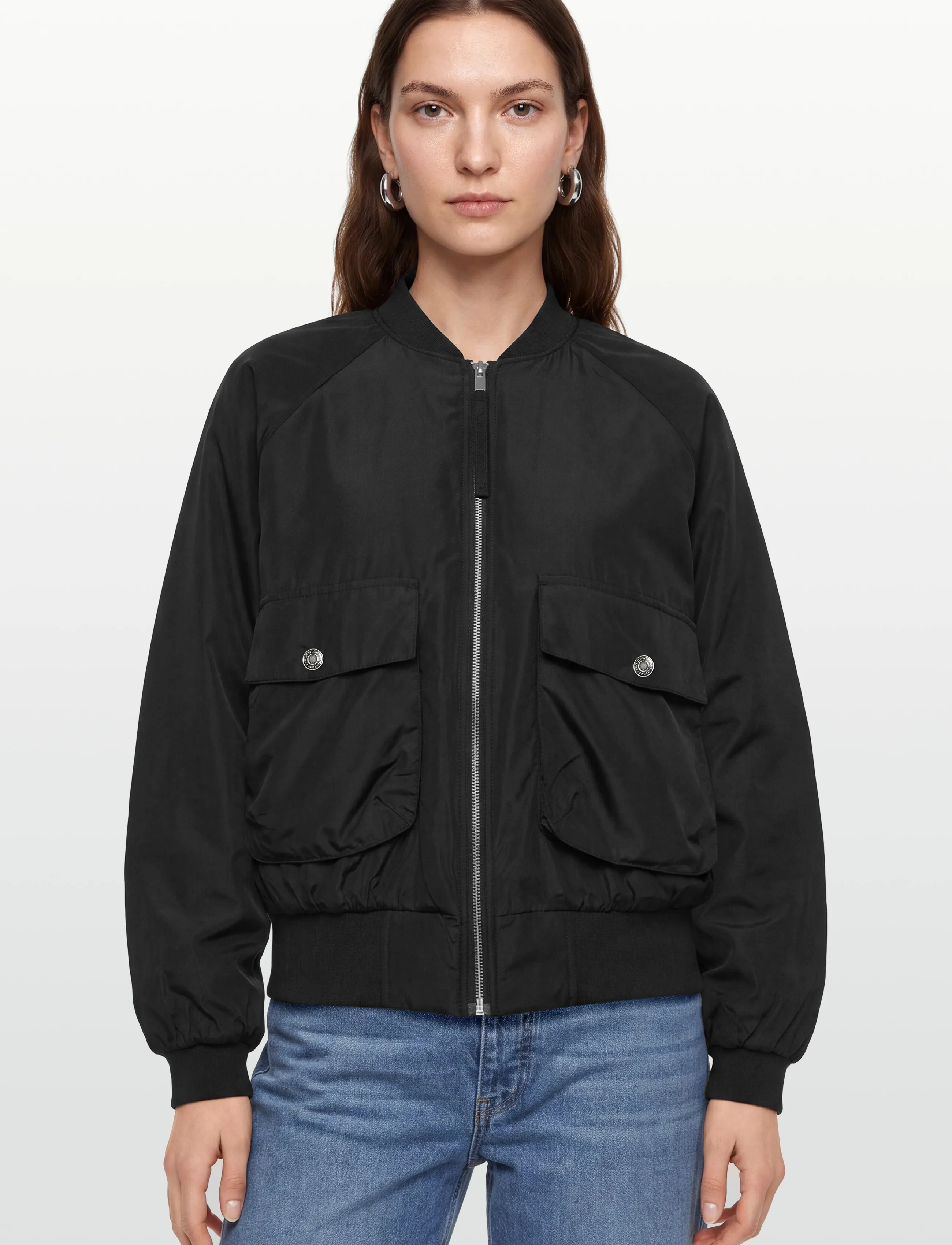 Esme Studios - ESFlair Short Bomber Jacket - Õhukesed jakid - black - 3