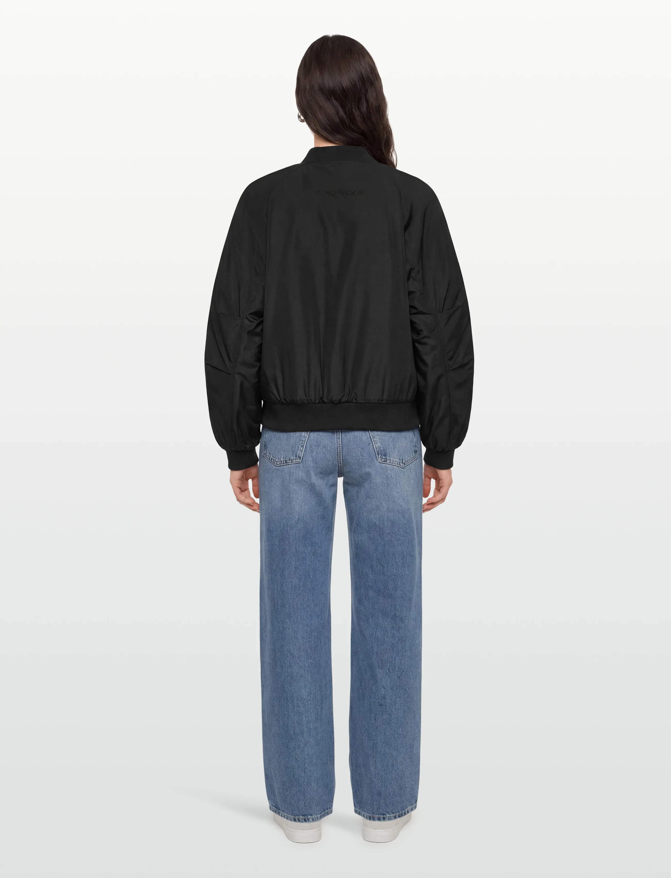 Esme Studios - ESFlair Short Bomber Jacket - Õhukesed jakid - black - 4