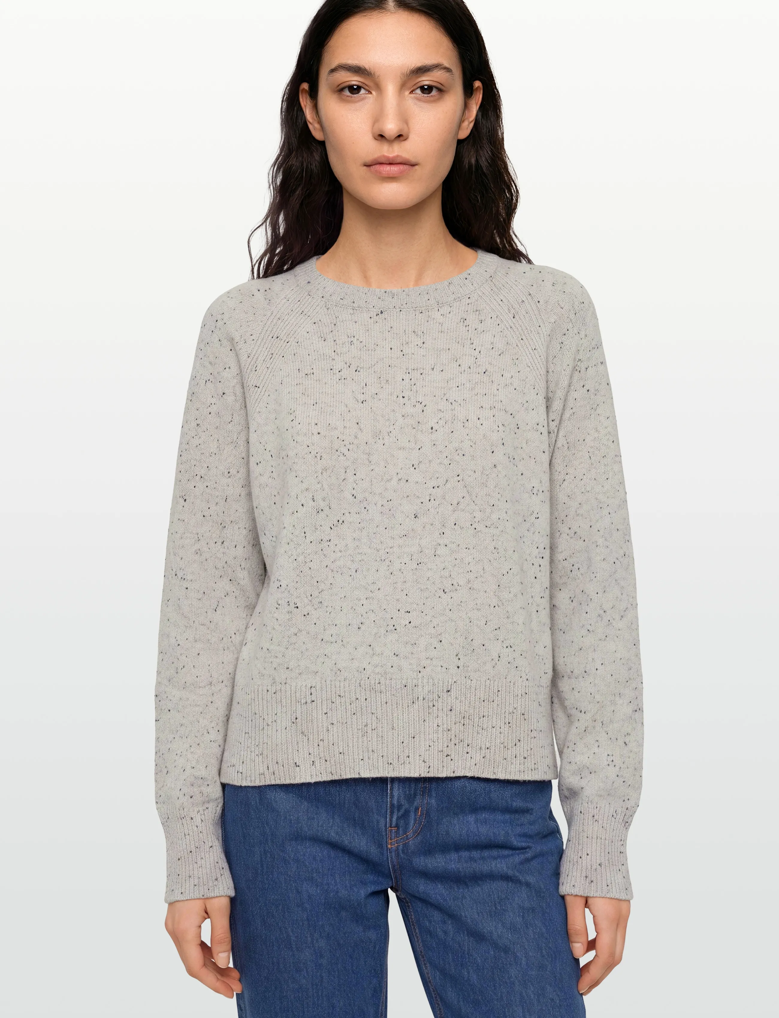 Esme Studios - ESElisa Knit - autumn clothing - pale blue melange - 3