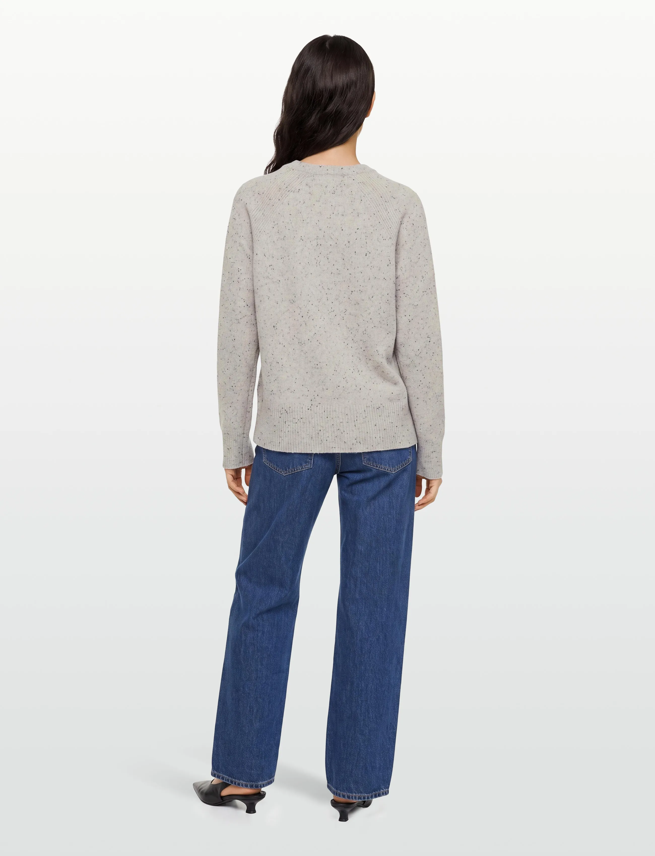 Esme Studios - ESElisa Knit - autumn clothing - pale blue melange - 4