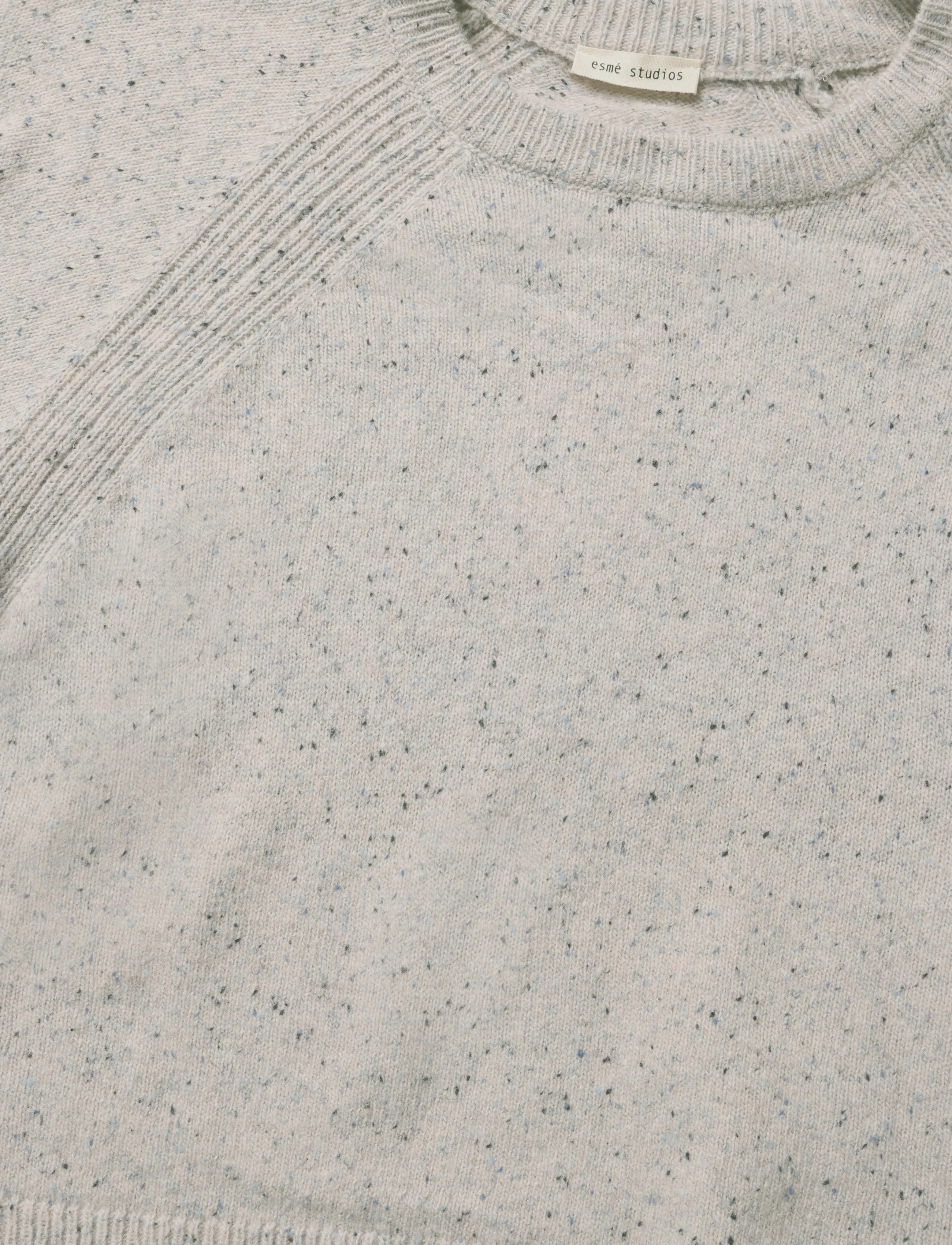 Esme Studios - ESElisa Knit - tröjor - pale blue melange - 2