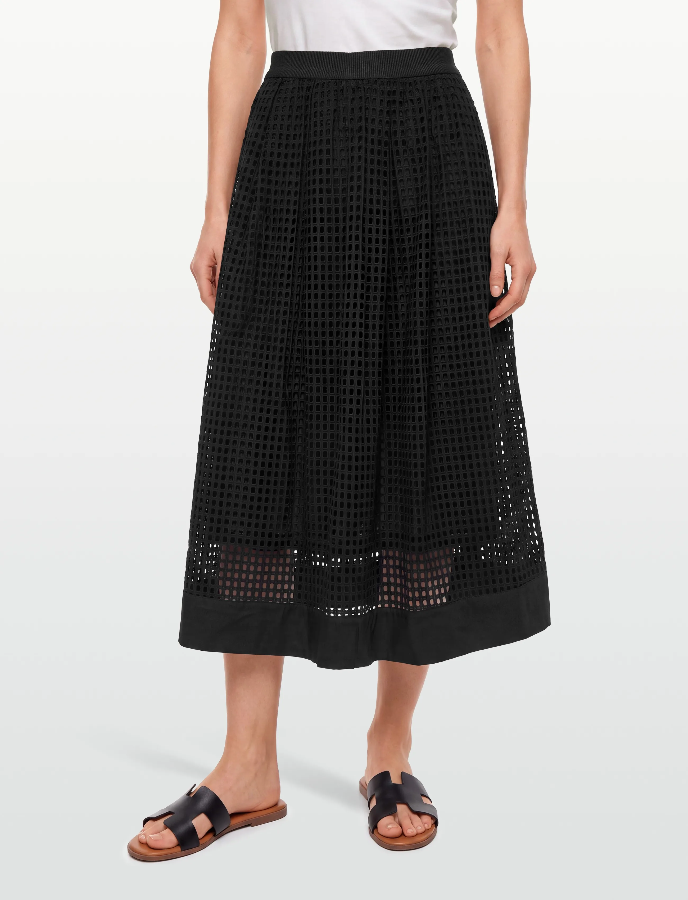 Esme Studios - ESSonna Skirt GOTS - midi röcke - black - 3