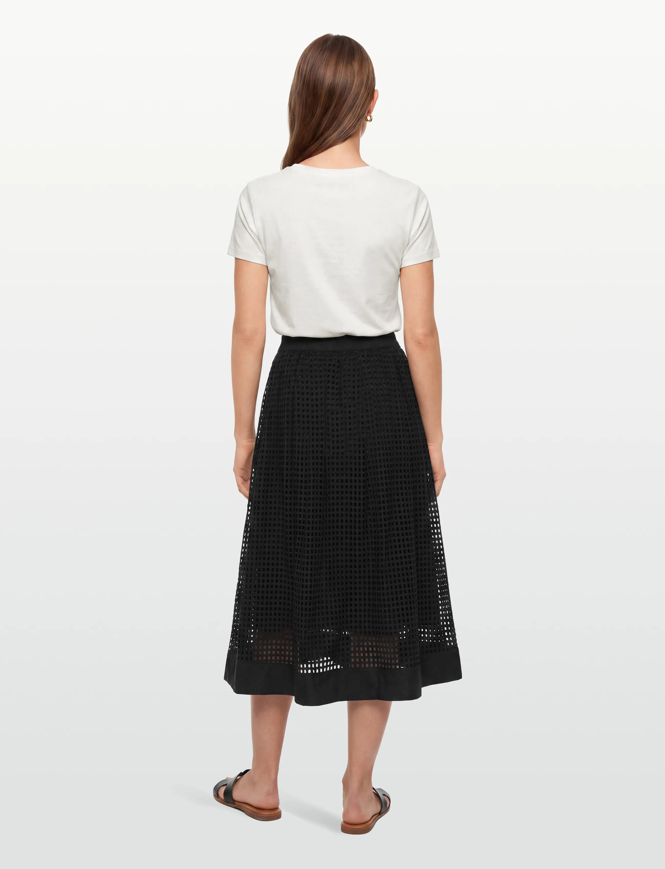 Esme Studios - ESSonna Skirt GOTS - midi röcke - black - 4