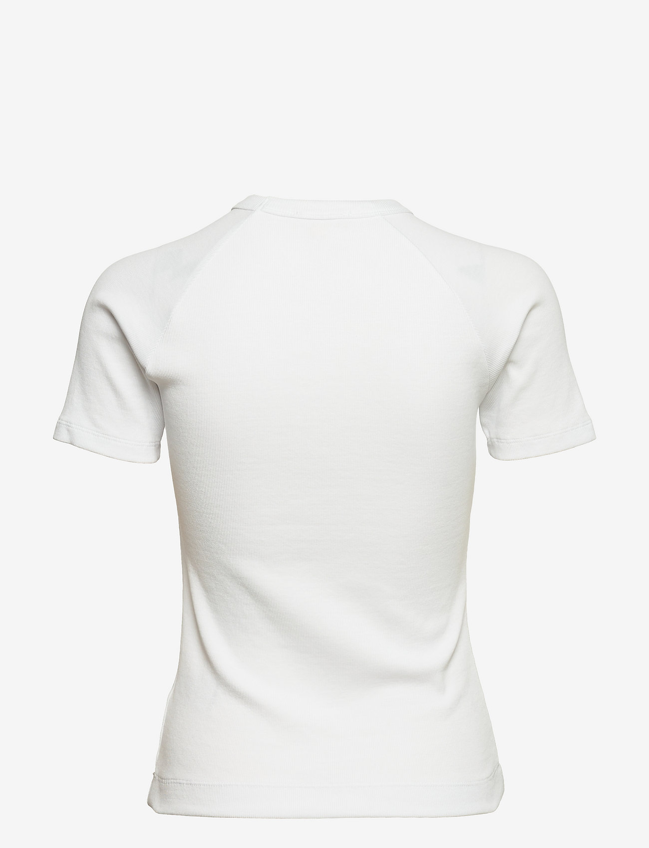 Esme Studios - ESBlossom SS O-neck Rib T-shirt - zemākās cenas - white - 1