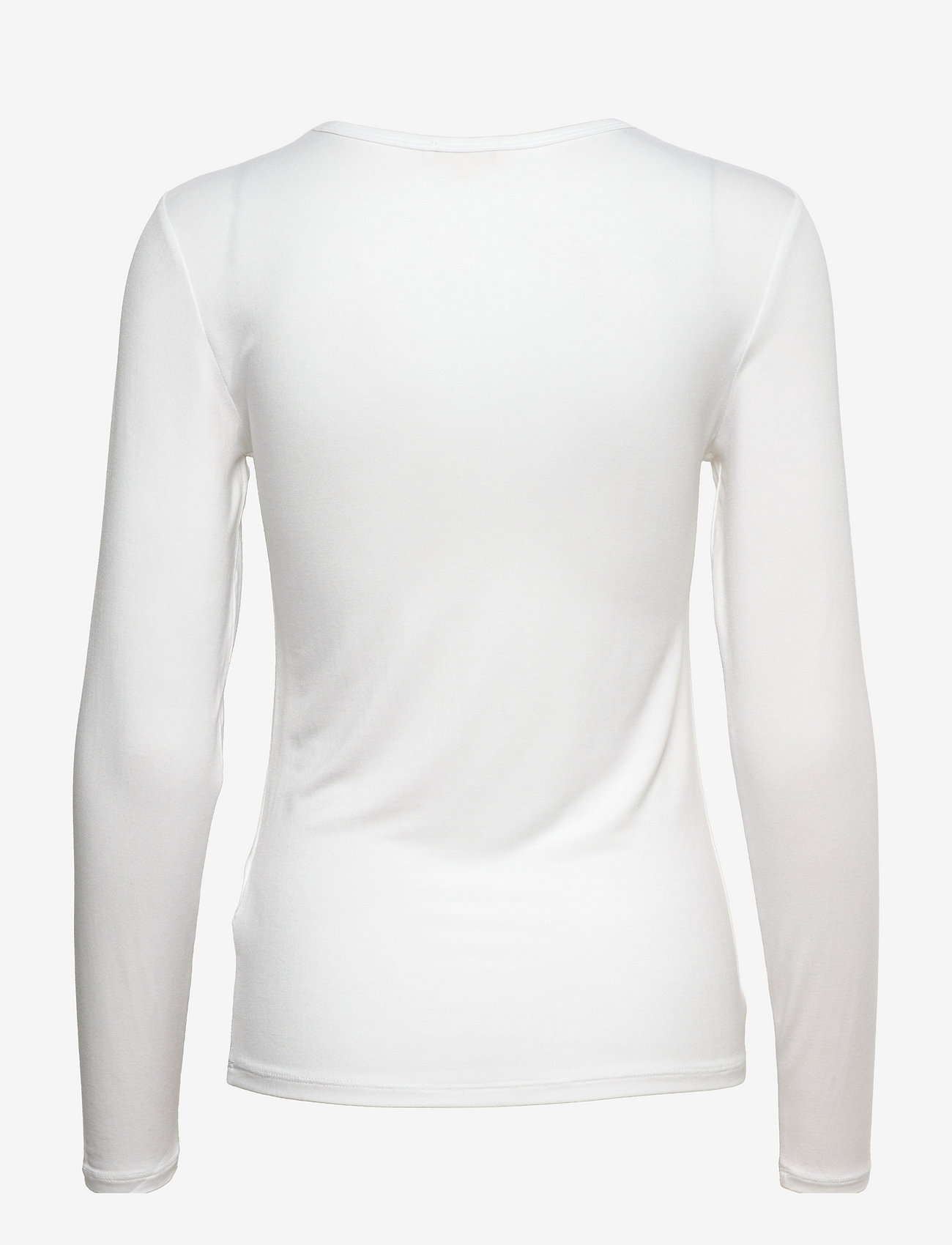 Esme Studios - ESPenelope LS O-neck Slim T-shirt - topi ar garām piedurknēm - white - 1