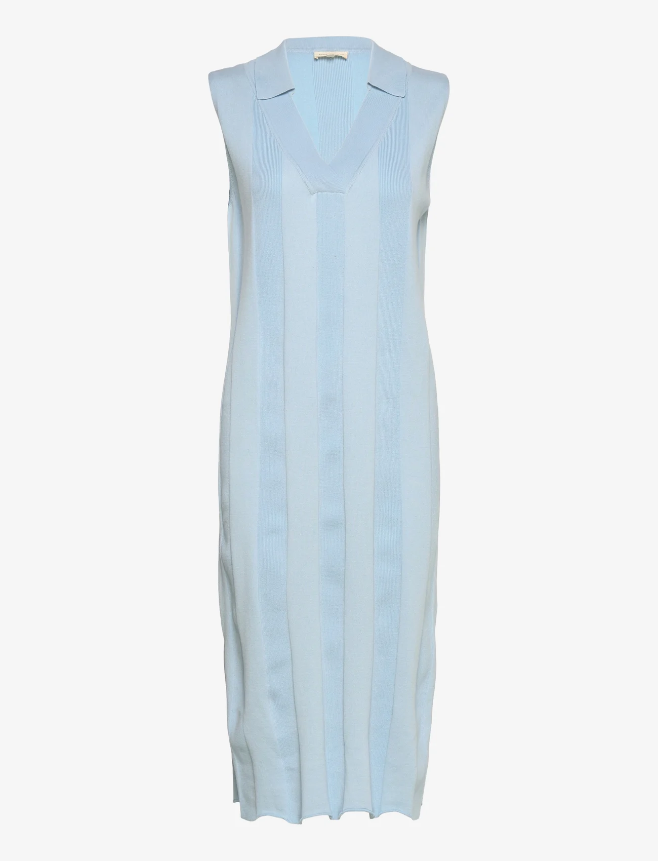 Esme Studios - ESMae Sleeveless Polo Ankle Dress Knit - summer dresses - celestial blue - 0