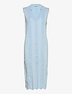 ESMae Sleeveless Polo Ankle Dress Knit - CELESTIAL BLUE