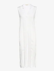 Esme Studios - ESMae Sleeveless Polo Ankle Dress Knit - summer dresses - snow white - 0