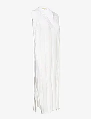 Esme Studios - ESMae Sleeveless Polo Ankle Dress Knit - summer dresses - snow white - 2